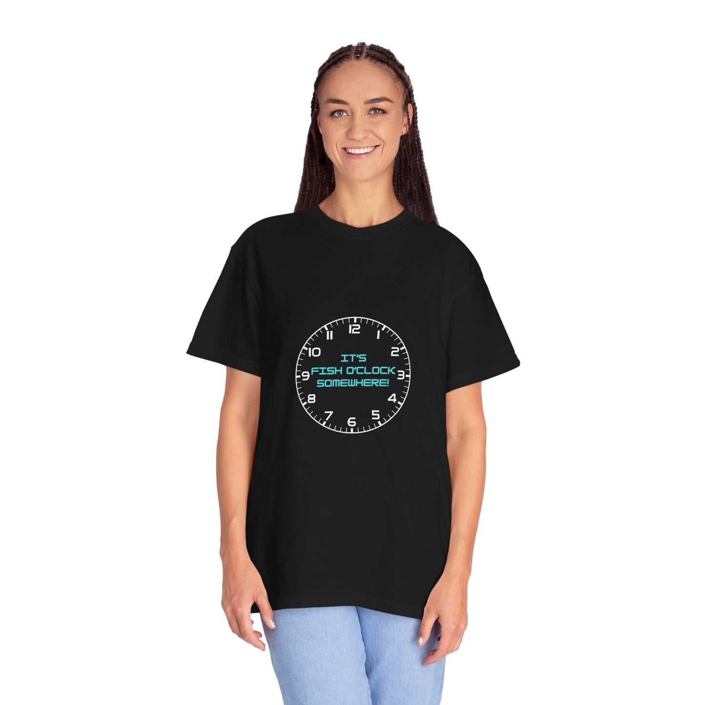 Unisex "It's Fish O'Clock Somewhere!" T-Shirt - Fun Garment-Dyed Tee for Fishing Lovers