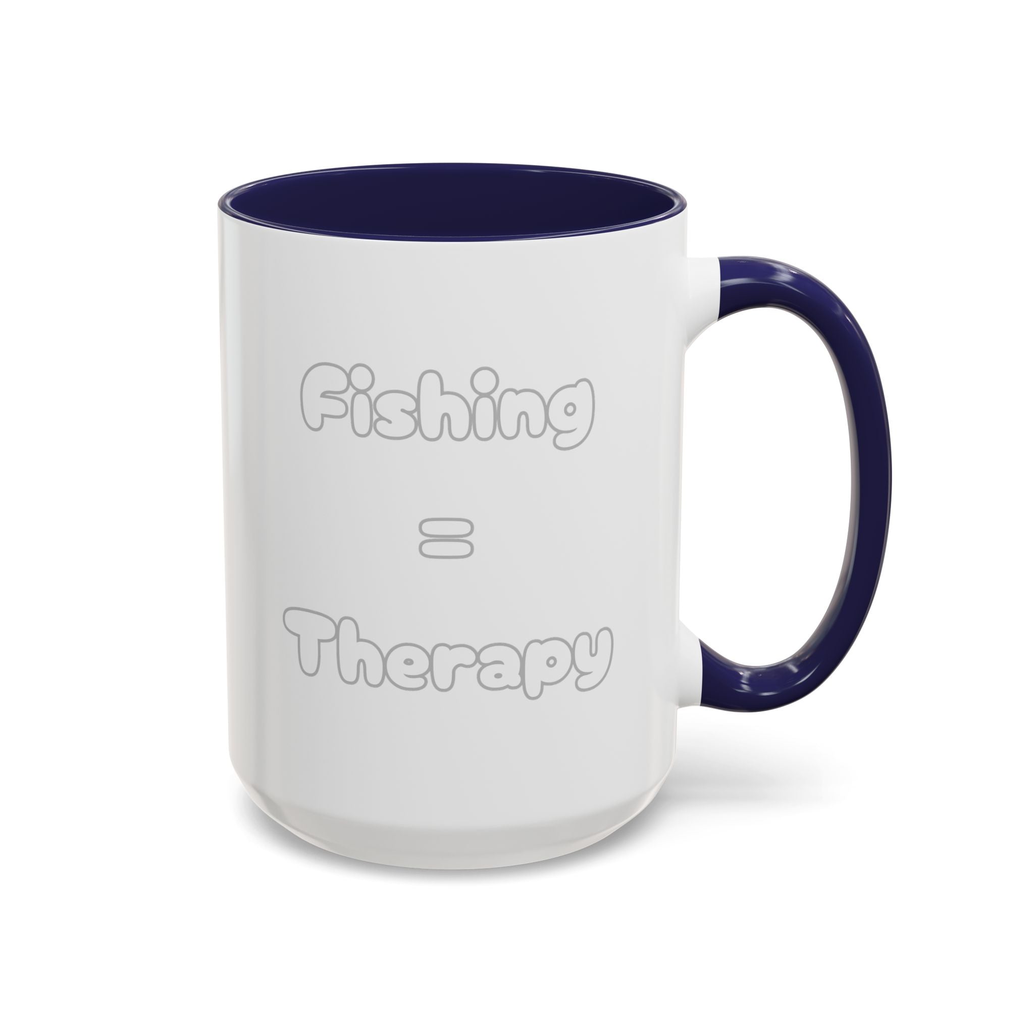 "Fishing = Therapy" Accent Coffee Mug (11, 15oz)