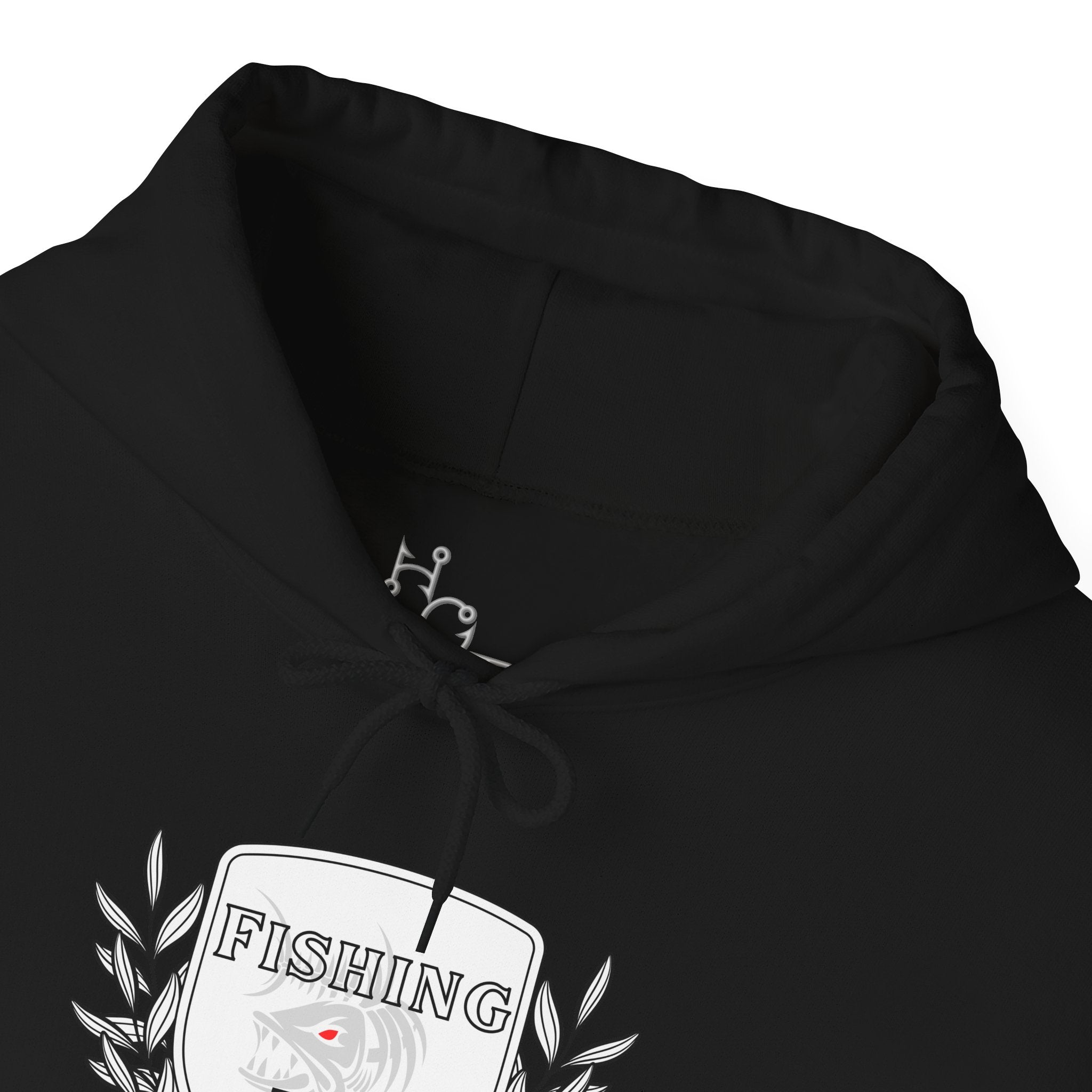 "Fishing University" Unisex Heavy Blend Hoodie - Fun Design for Fishermen