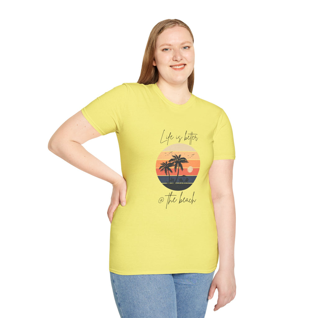 Life is Better @ The Beach Unisex Softstyle T-Shirt