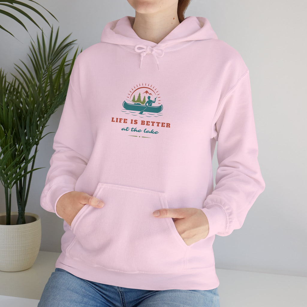 "Life Is Better at the Lake" Hoodie — Cozy Lake Cabin Hooded Sweatshirt