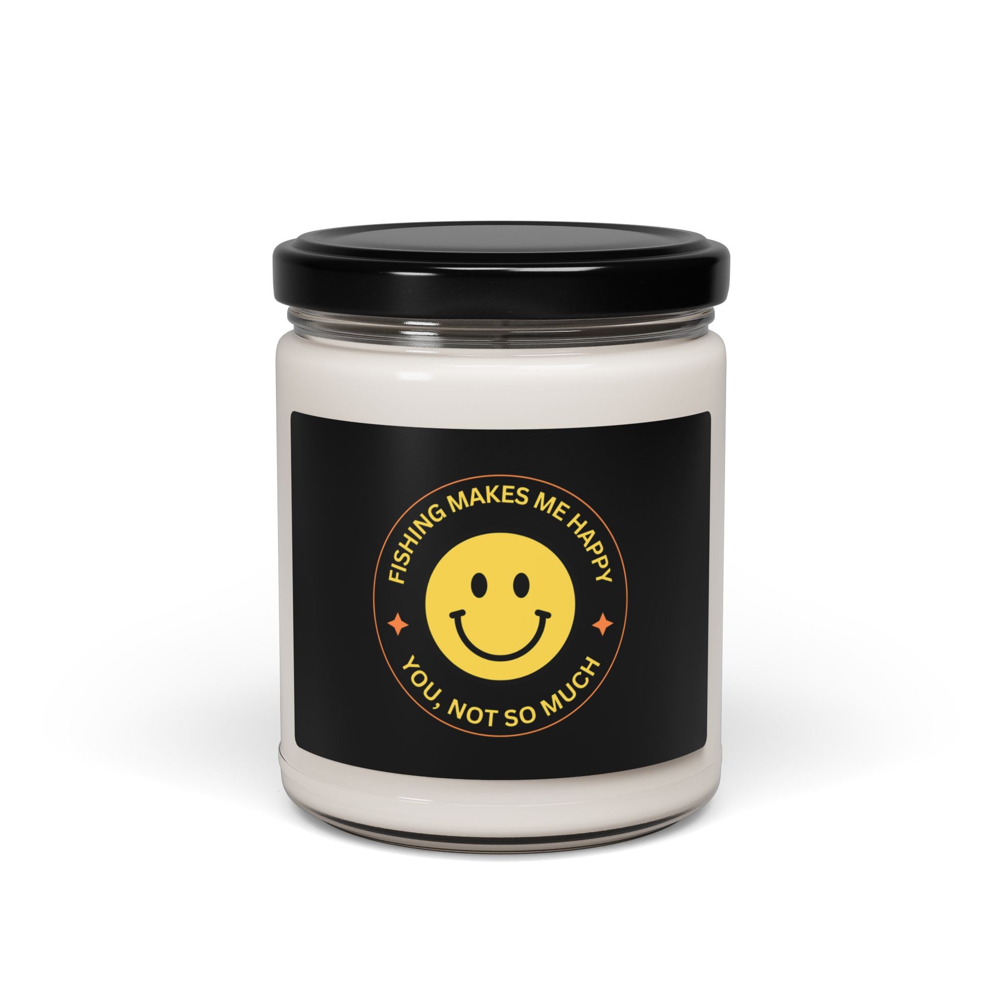 "Fishing Makes Me Happy" Scented Soy Candle - 9oz