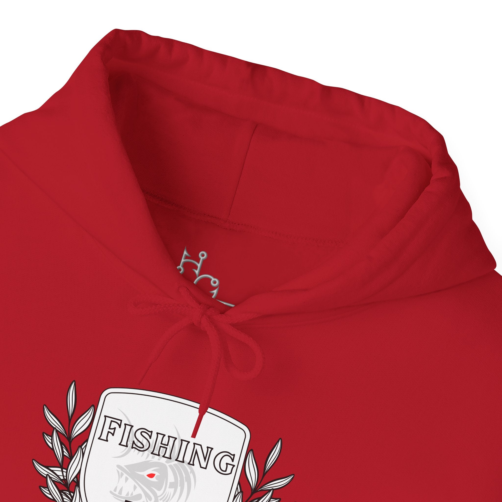 "Fishing University" Unisex Heavy Blend Hoodie - Fun Design for Fishermen