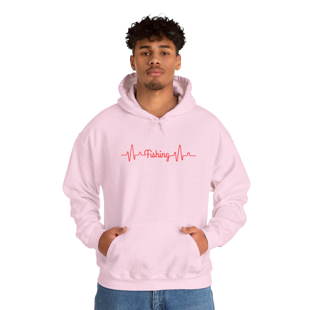 "Fishing Heartbeat" Unisex Hooded Sweatshirt