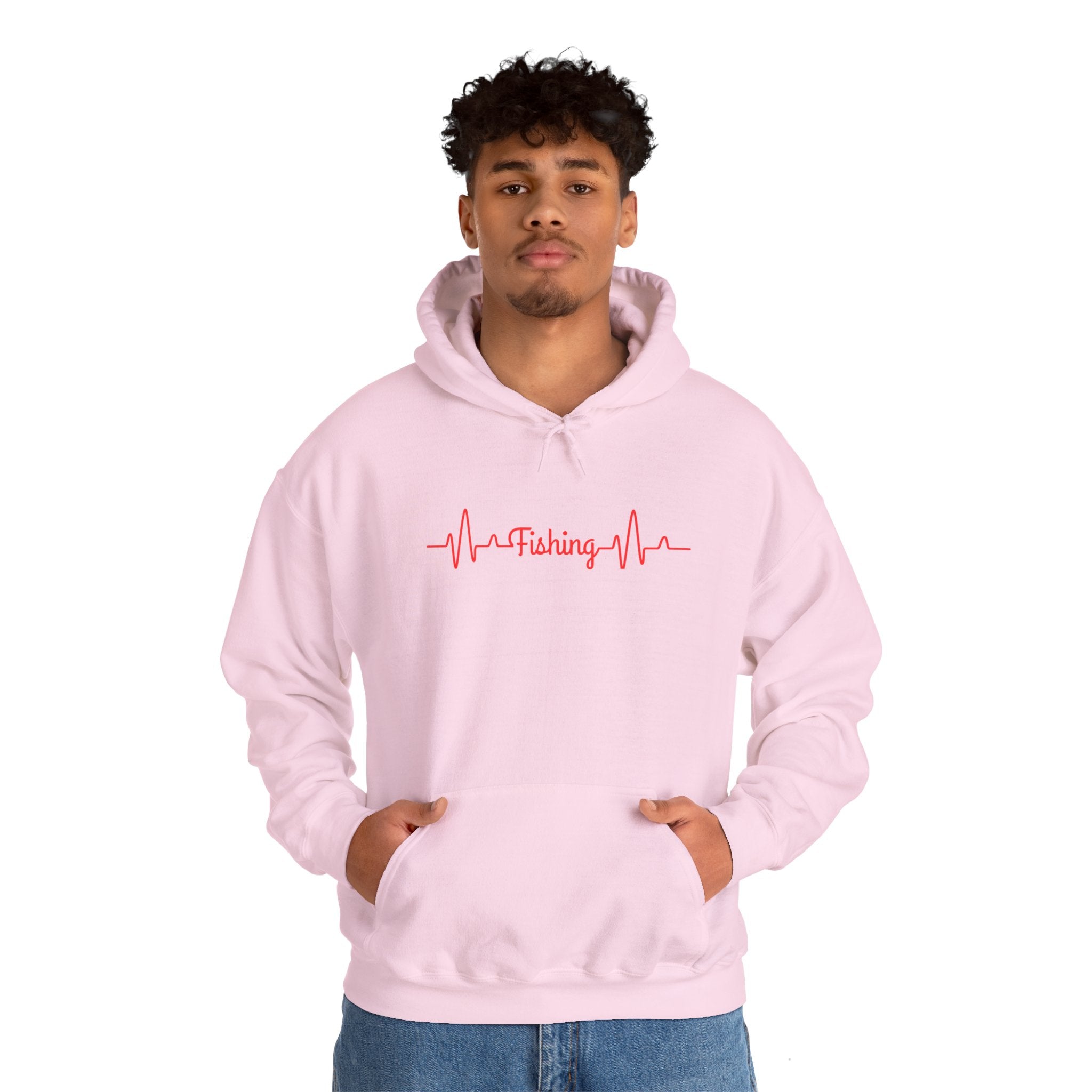 "Fishing Heartbeat" Unisex Hooded Sweatshirt