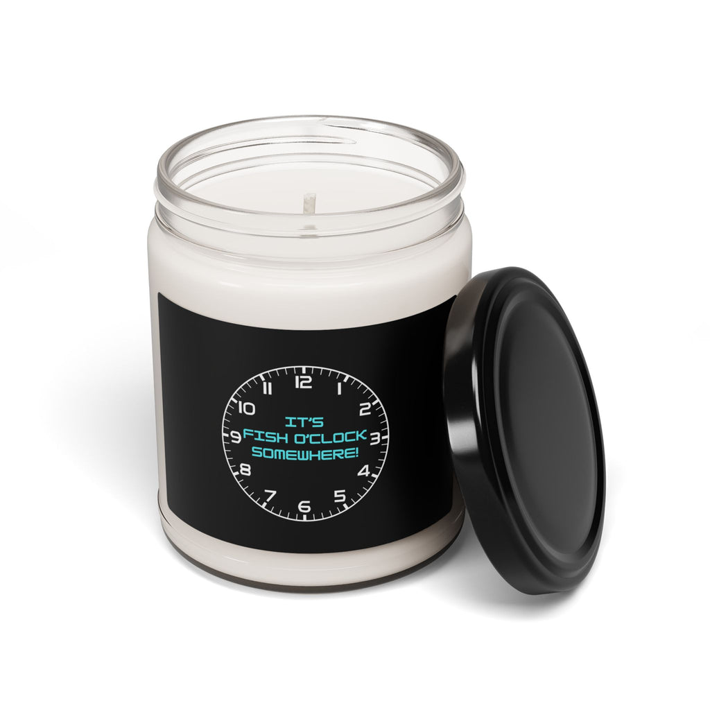 "It's Fish O'Clock Somewhere!" Scented Soy Candle - 9oz - Perfect for Relaxation and Celebrations