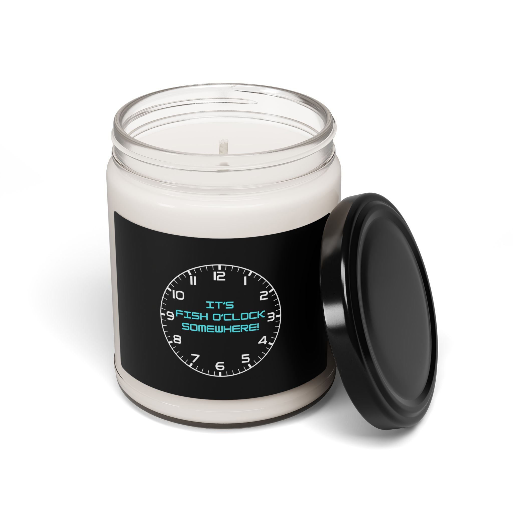 "It's Fish O'Clock Somewhere!" Scented Soy Candle - 9oz - Perfect for Relaxation and Celebrations