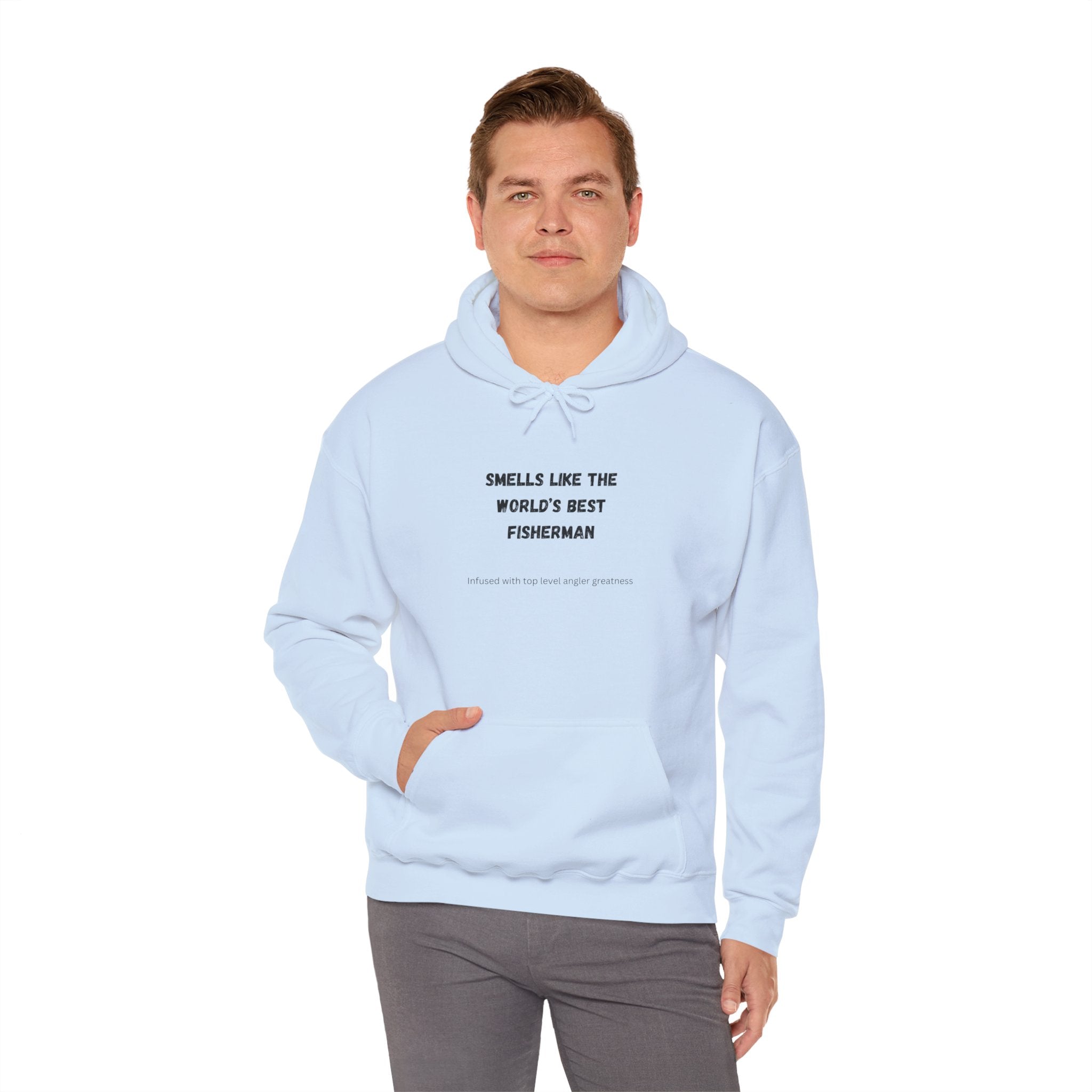 "Smells Like The World's Best Fisherman" Hoodie for Fishing Enthusiasts