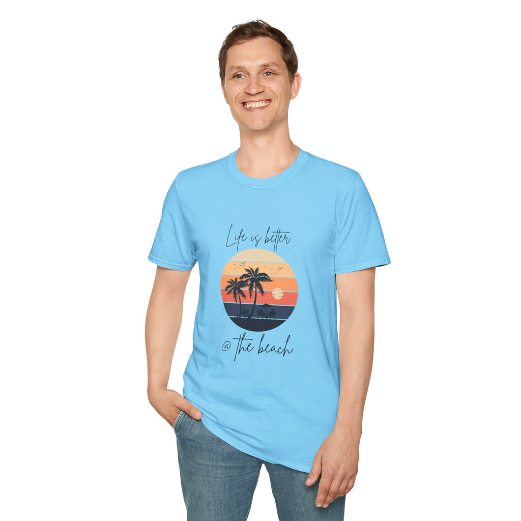 Life is Better @ The Beach Unisex Softstyle T-Shirt