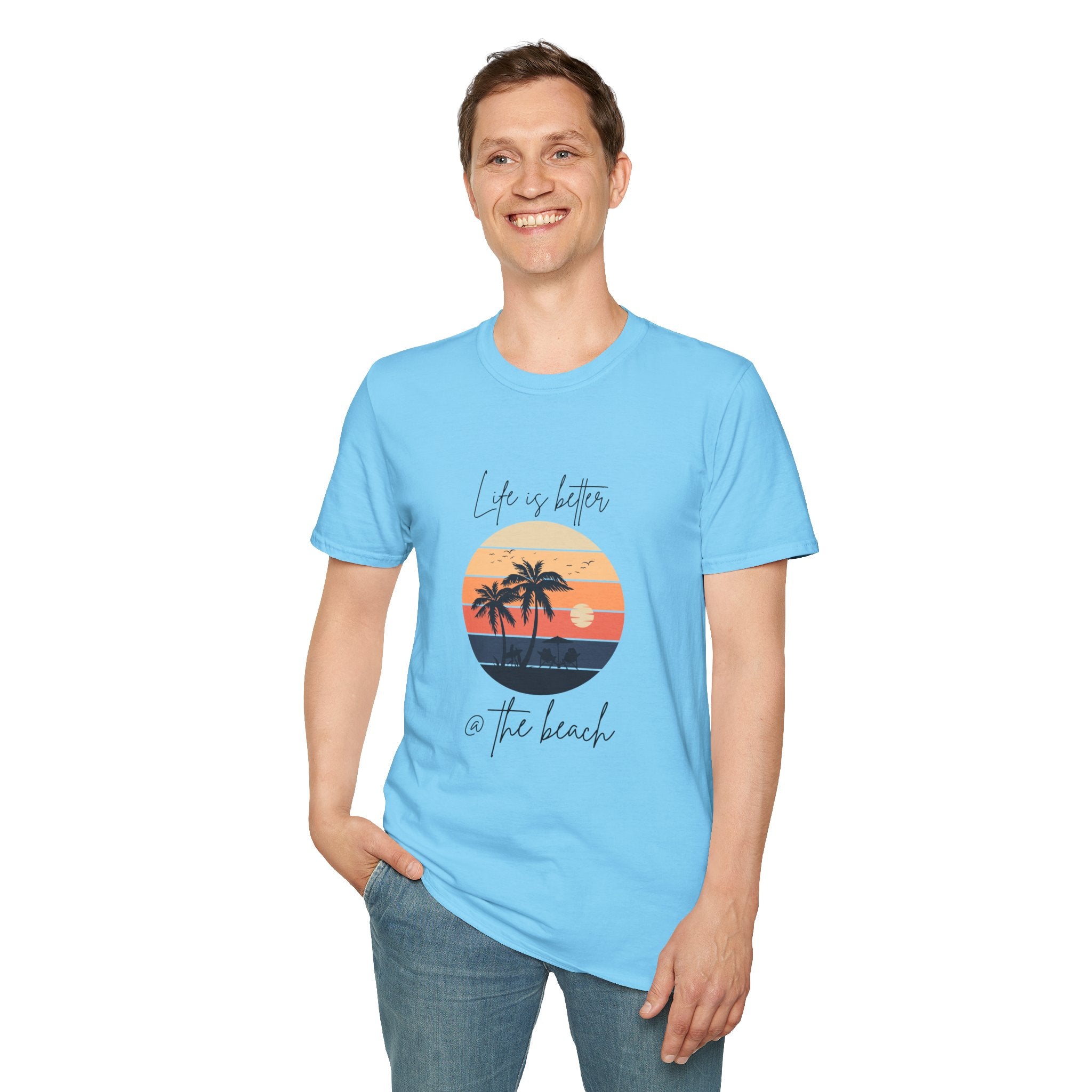Life is Better @ The Beach Unisex Softstyle T-Shirt