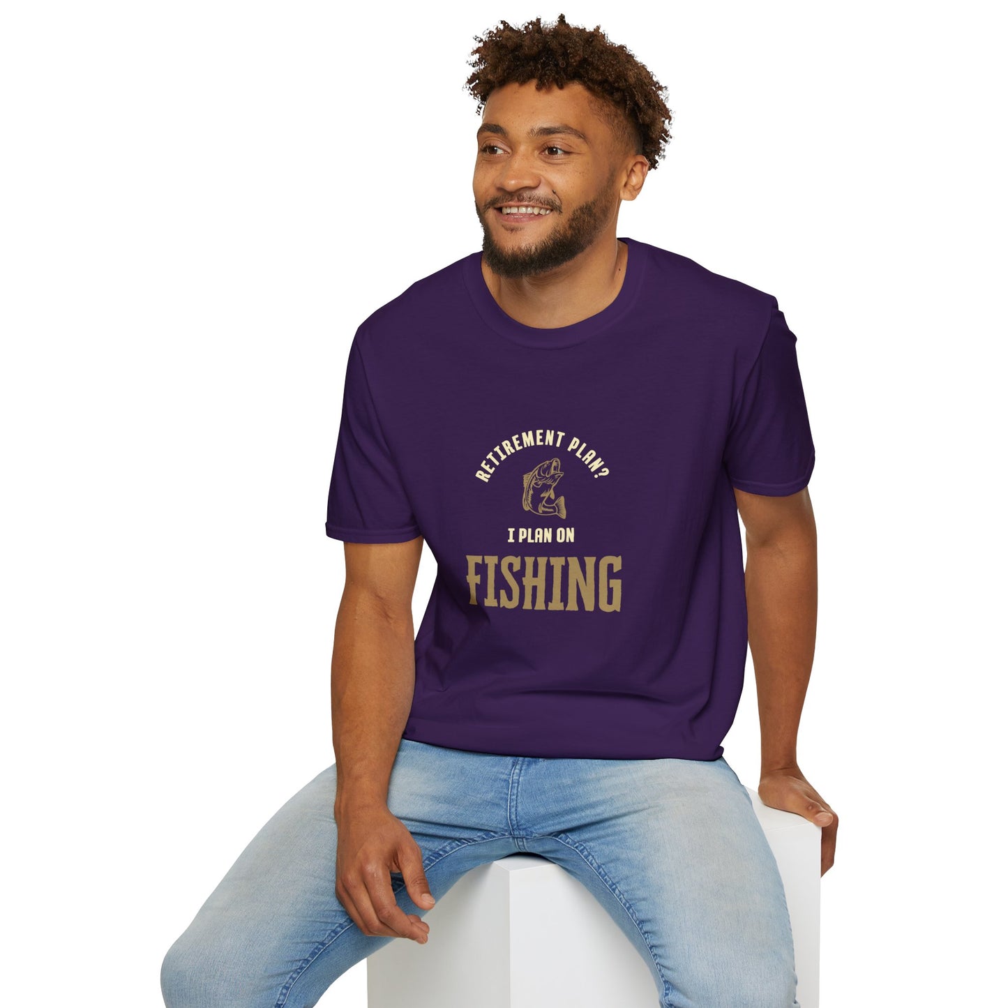 Unisex "Retirement Plan? I Plan on Fishing" Softstyle T-Shirt.
