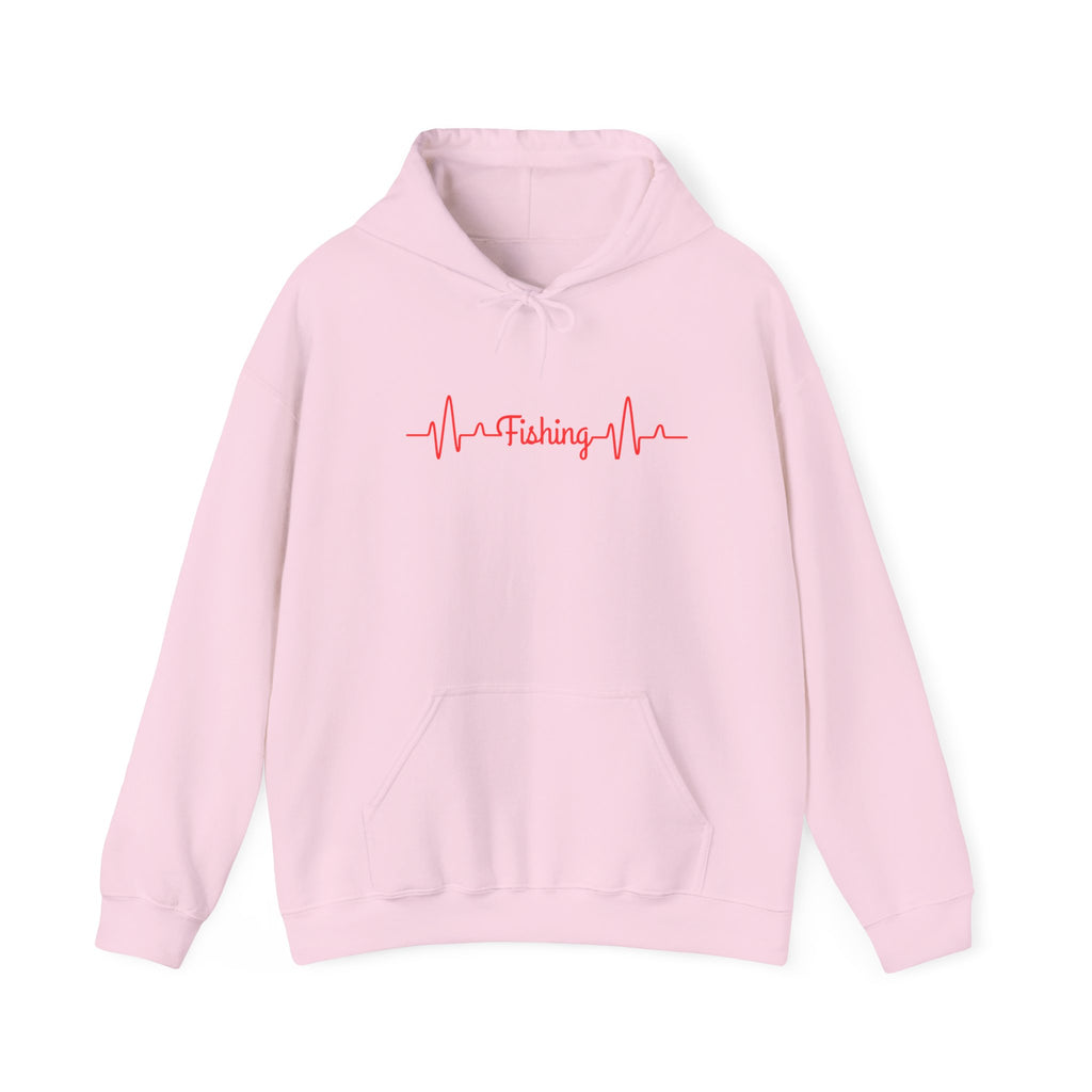 "Fishing Heartbeat" Unisex Hooded Sweatshirt