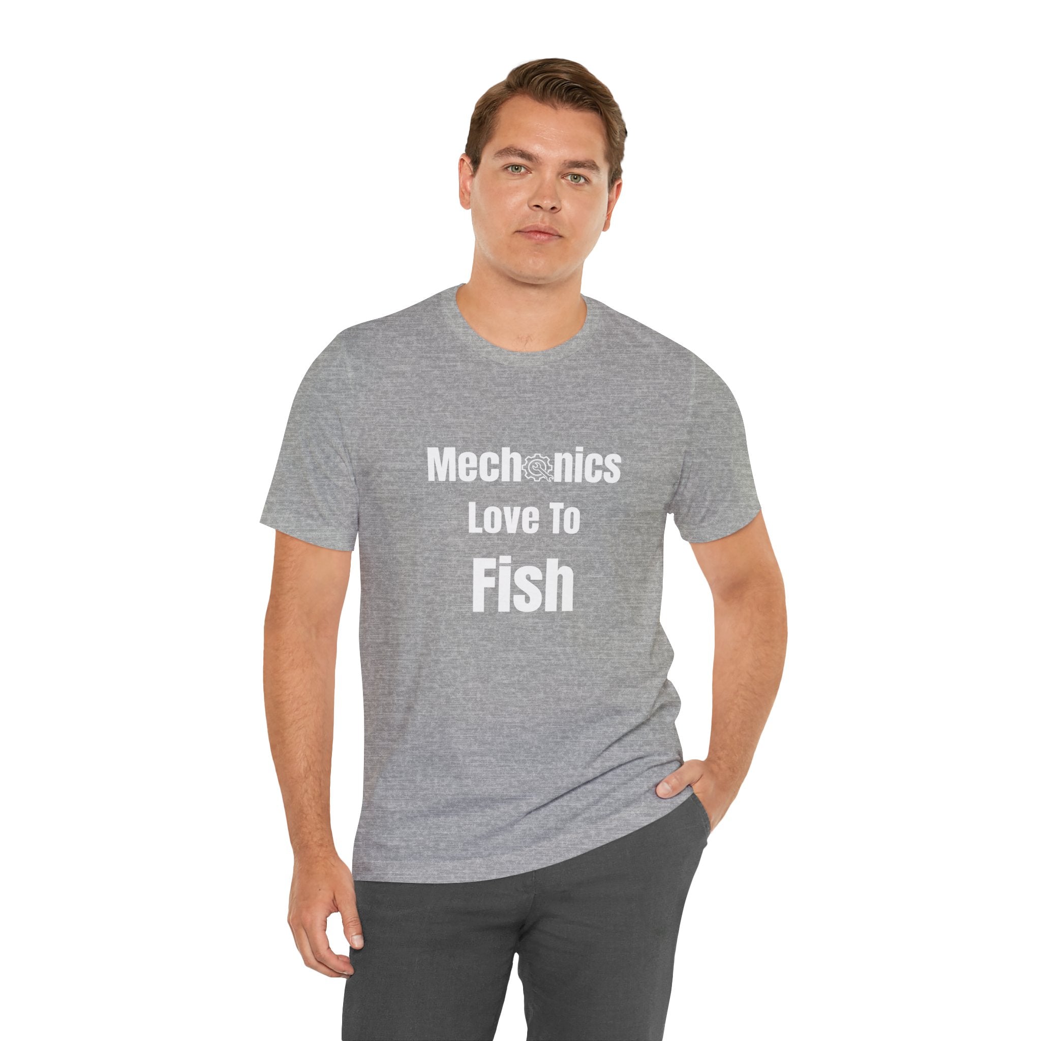Mechanics Love to Fish T-Shirt — Funny Fishing Tee for Mechanics, Dad Gift