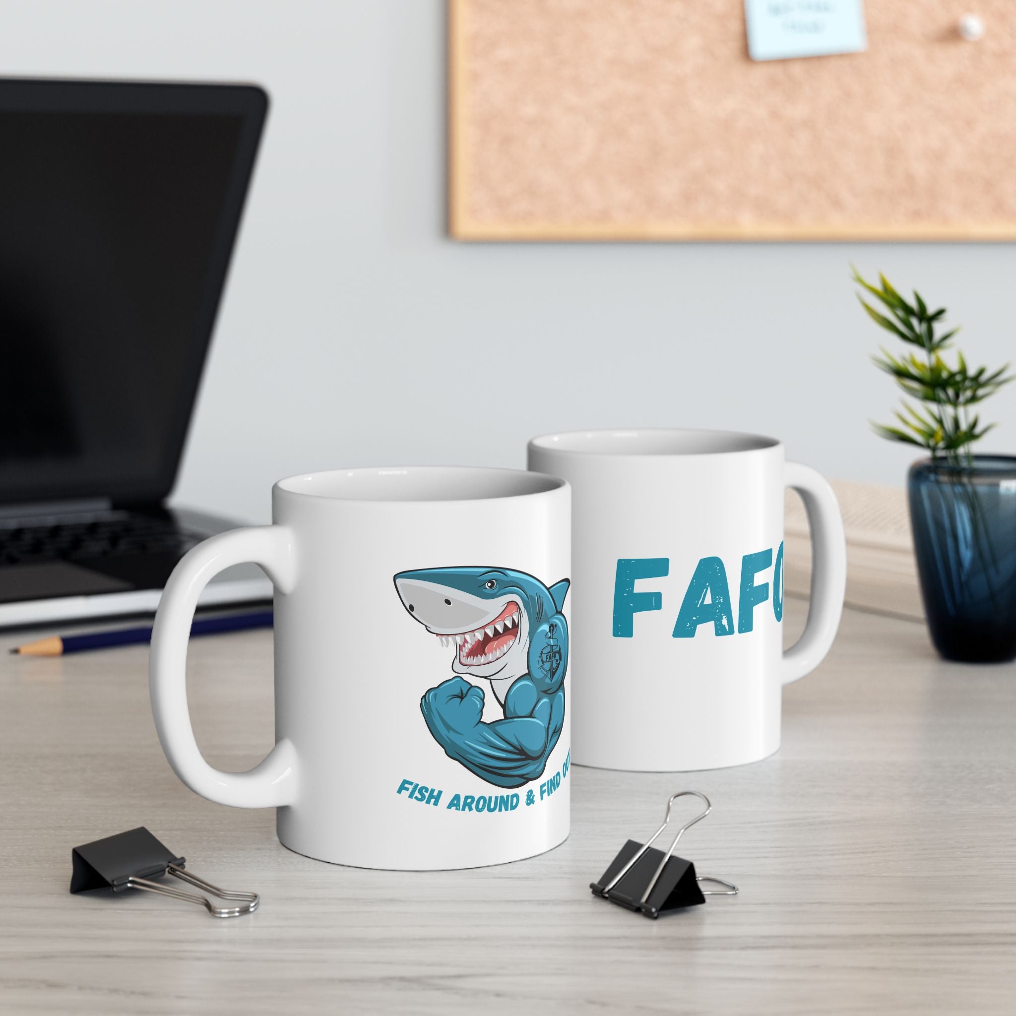 "FAFO - Fish Around and Find Out" Funny Fish Ceramic Mug - 11oz & 15oz