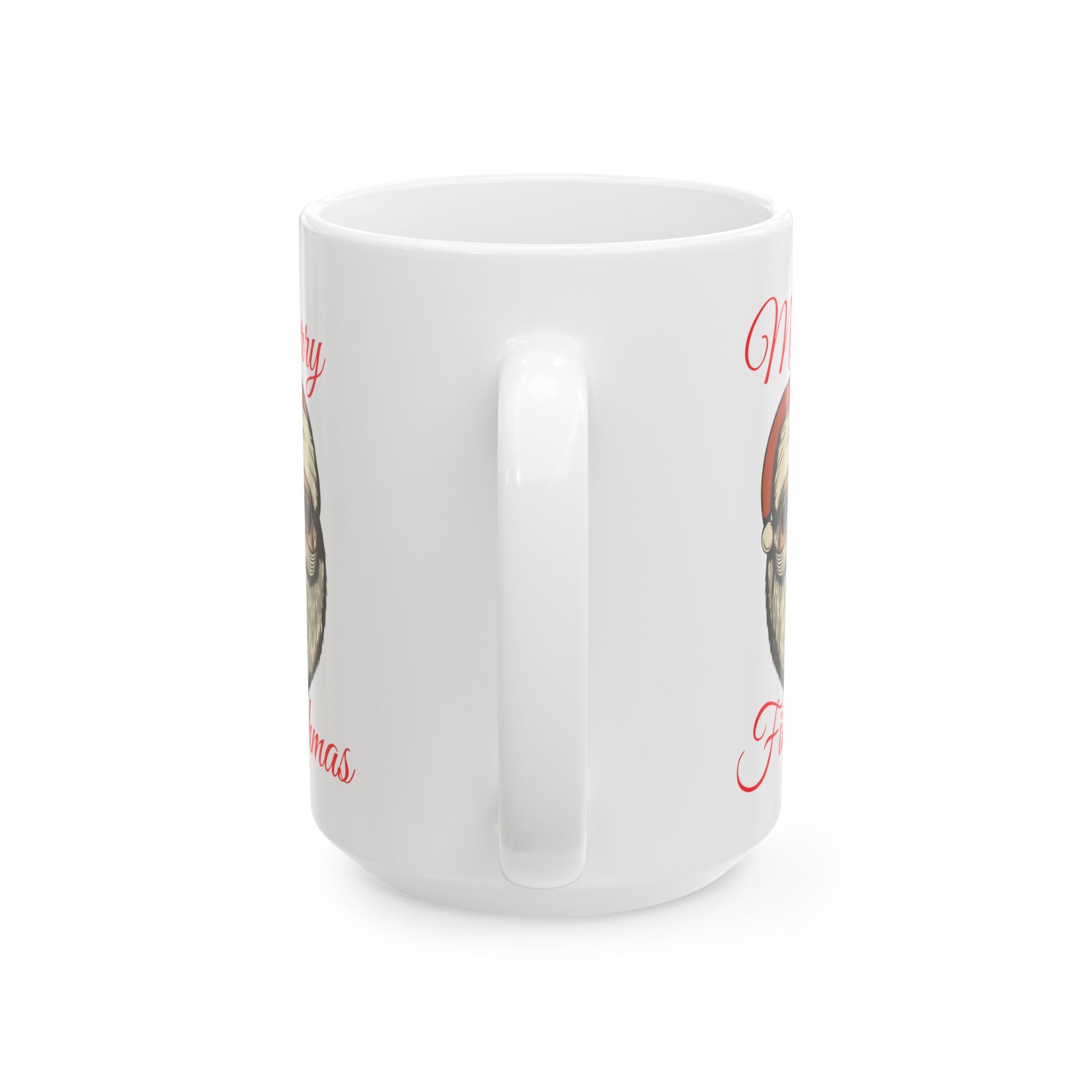 Merry Fishmas Ceramic Mug — "Merry Fishmas" Holiday Coffee Cup (11oz & 15oz)