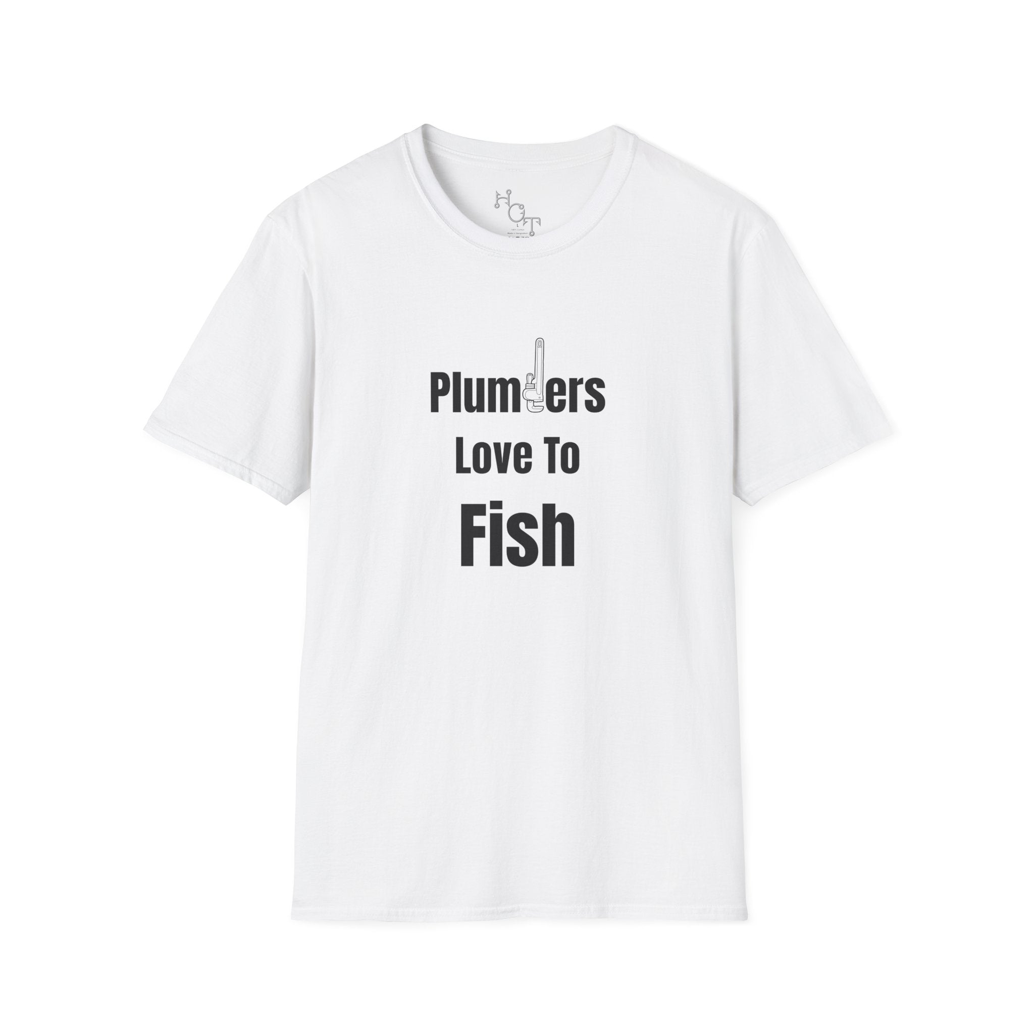 Plumbers Love To Fish T-Shirt — Funny Plumbing Fisherman Tee