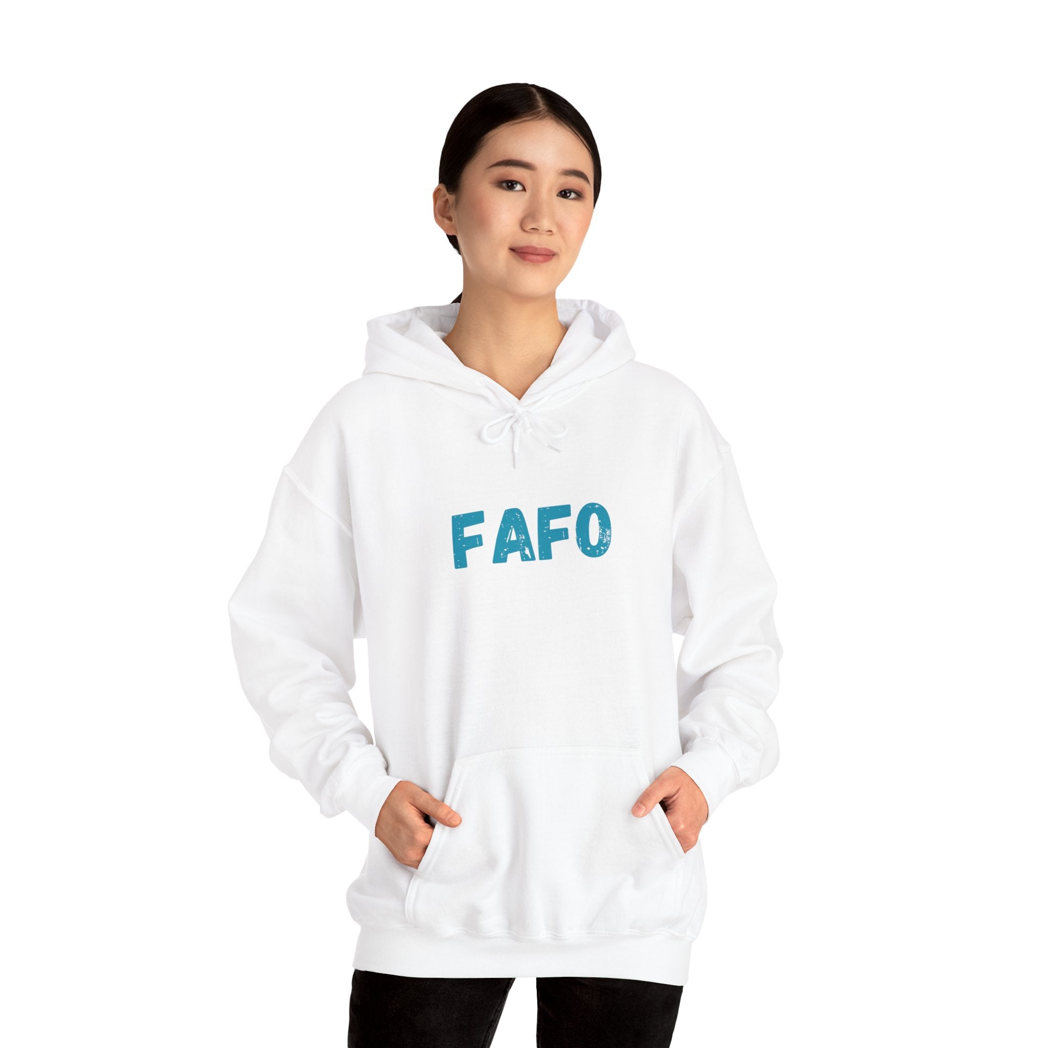 "FAFO - Fish Around and Find Out" Shark Unisex Heavy Blend™ Hooded Sweatshirt - Fun & Casual Streetwear