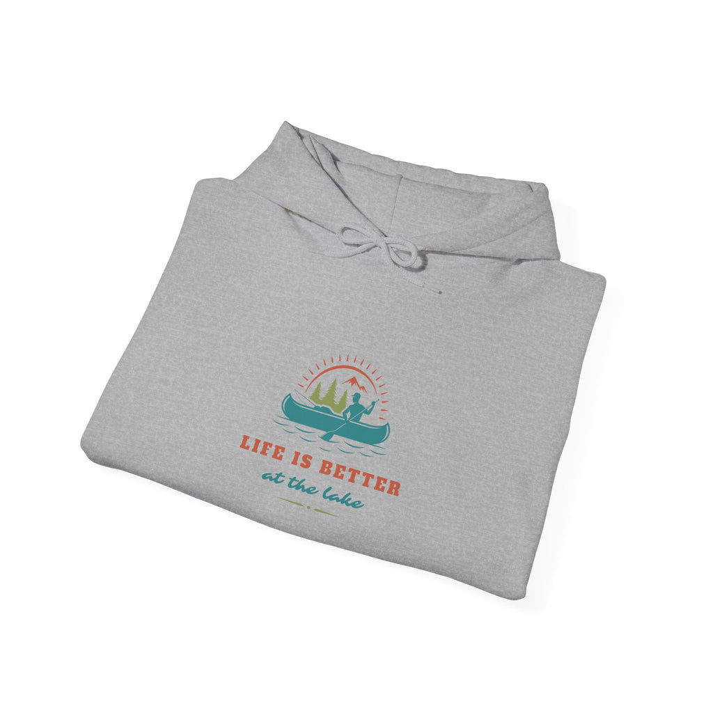"Life Is Better at the Lake" Hoodie — Cozy Lake Cabin Hooded Sweatshirt