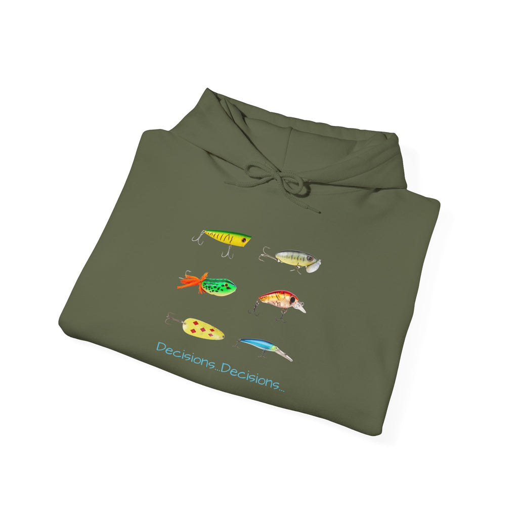 Fishing Enthusiast Hoodie - "Decisions...Decisions..."