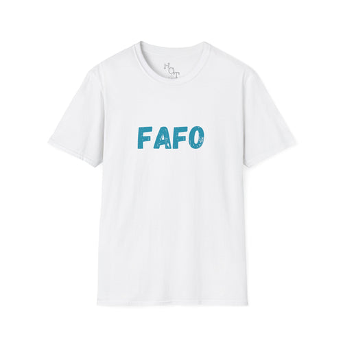 "Fish Around and Find Out - FAFO" Funny Fishing Softstyle Tee — Gift for Anglers