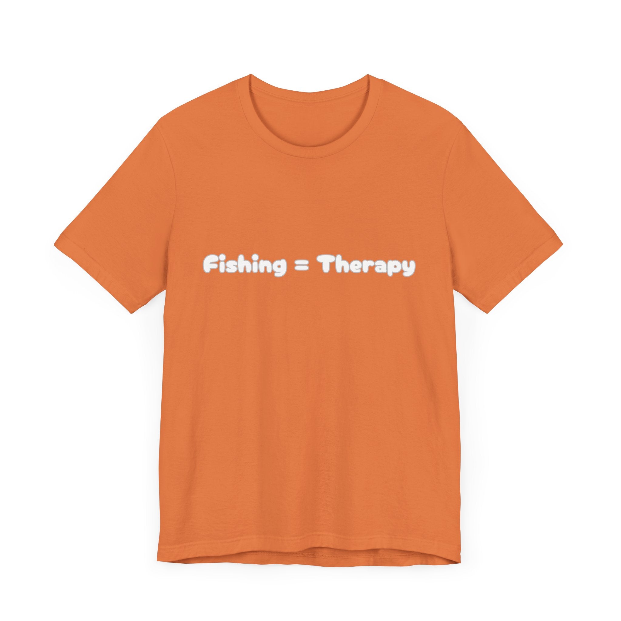 Unisex  "Fishing = Therapy" Jersey Short Sleeve Tee.