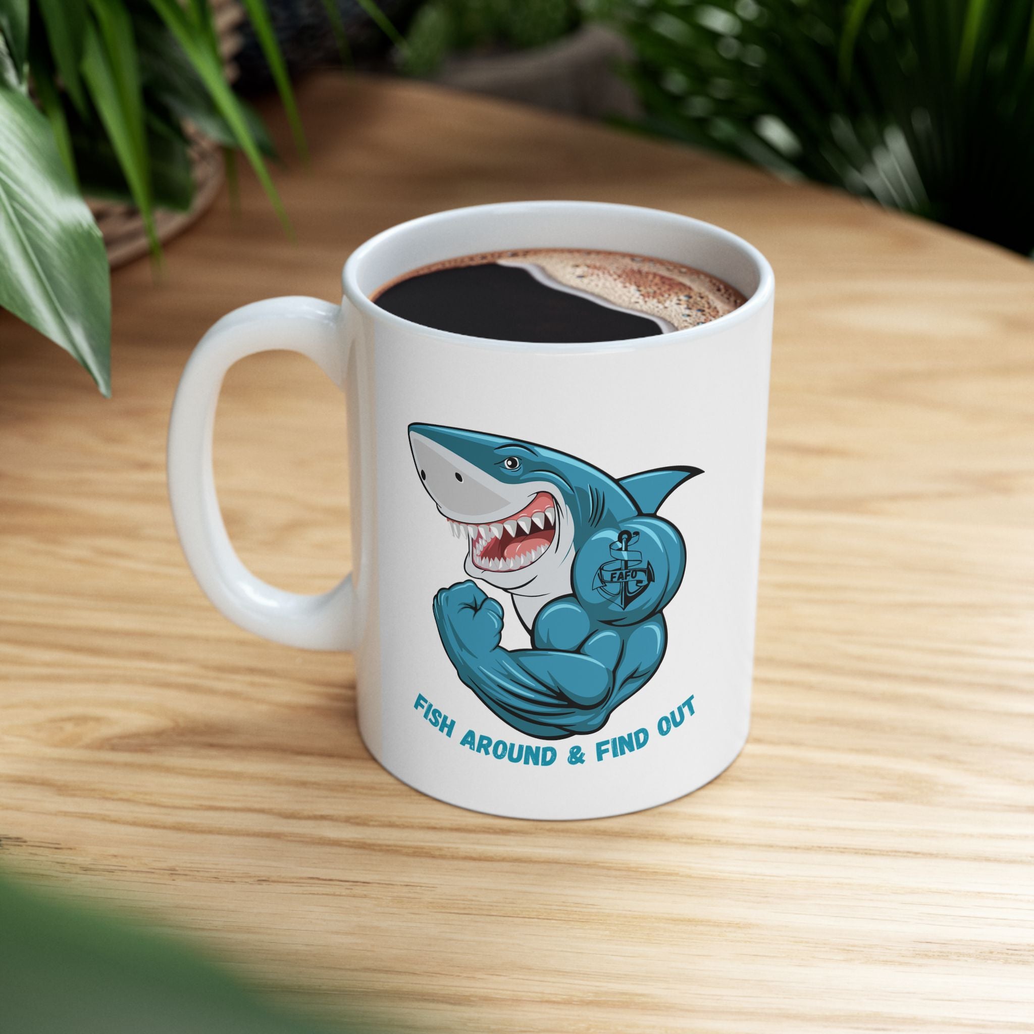"FAFO - Fish Around and Find Out" Funny Fish Ceramic Mug - 11oz & 15oz