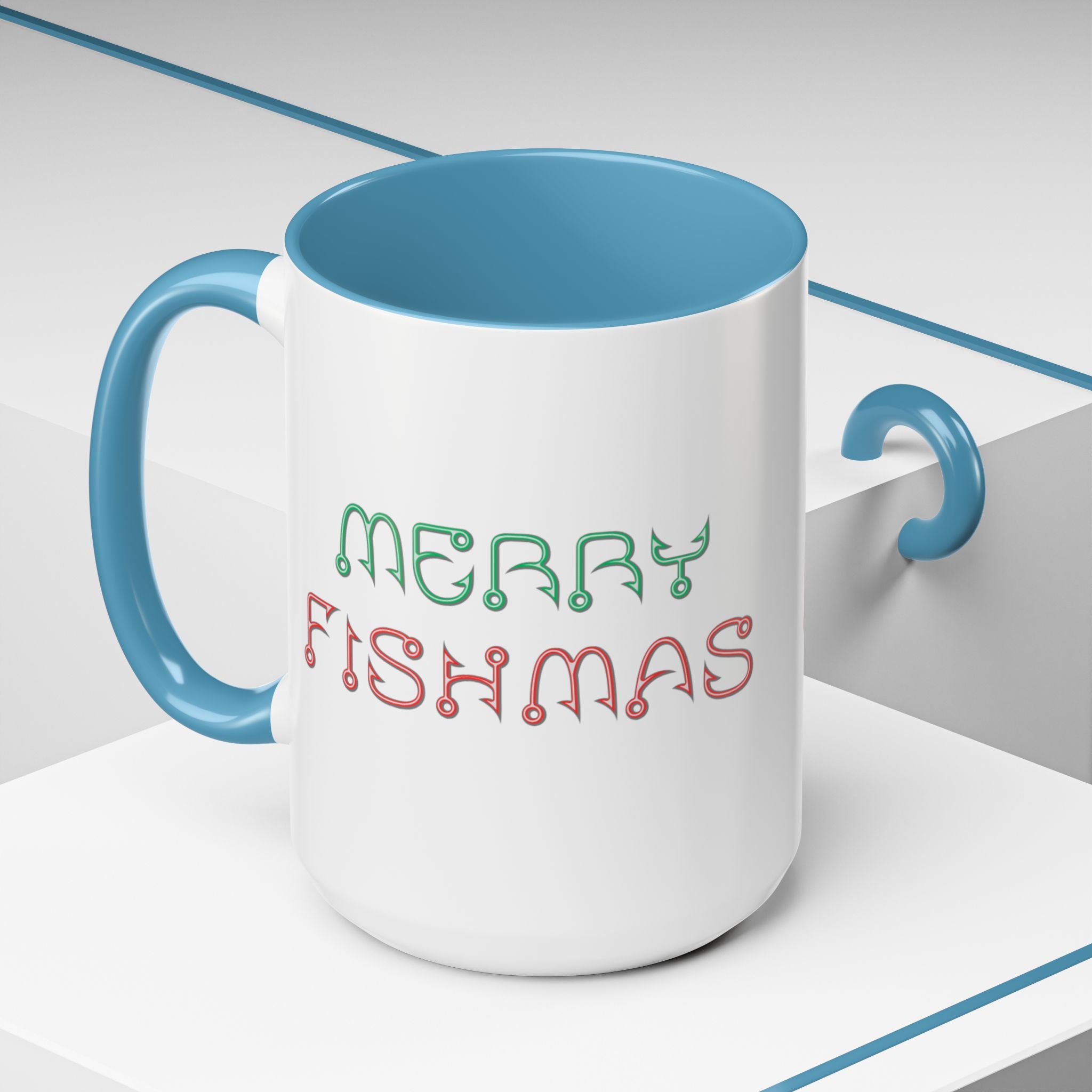 Merry Fishmas Coffee Mug — Funny Holiday Fishing Gift (11/15 oz)