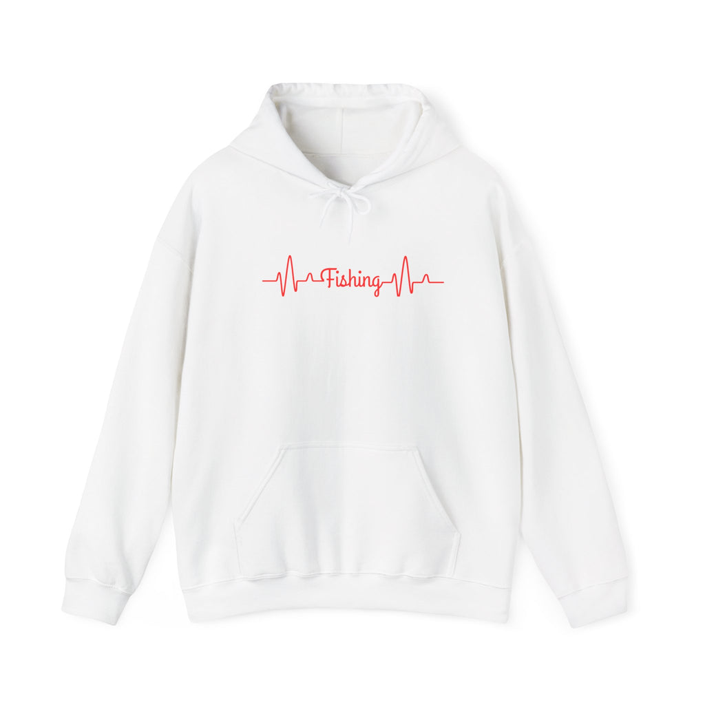 "Fishing Heartbeat" Unisex Hooded Sweatshirt