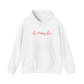 "Fishing Heartbeat" Funny Fishing Heavy Blend™ Hooded Sweatshirt — Gift for Anglers