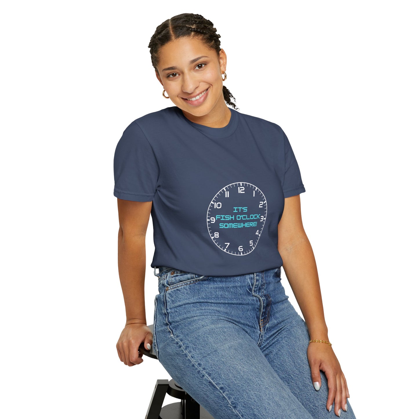Unisex "It's Fish O'Clock Somewhere!" T-Shirt - Fun Garment-Dyed Tee for Fishing Lovers