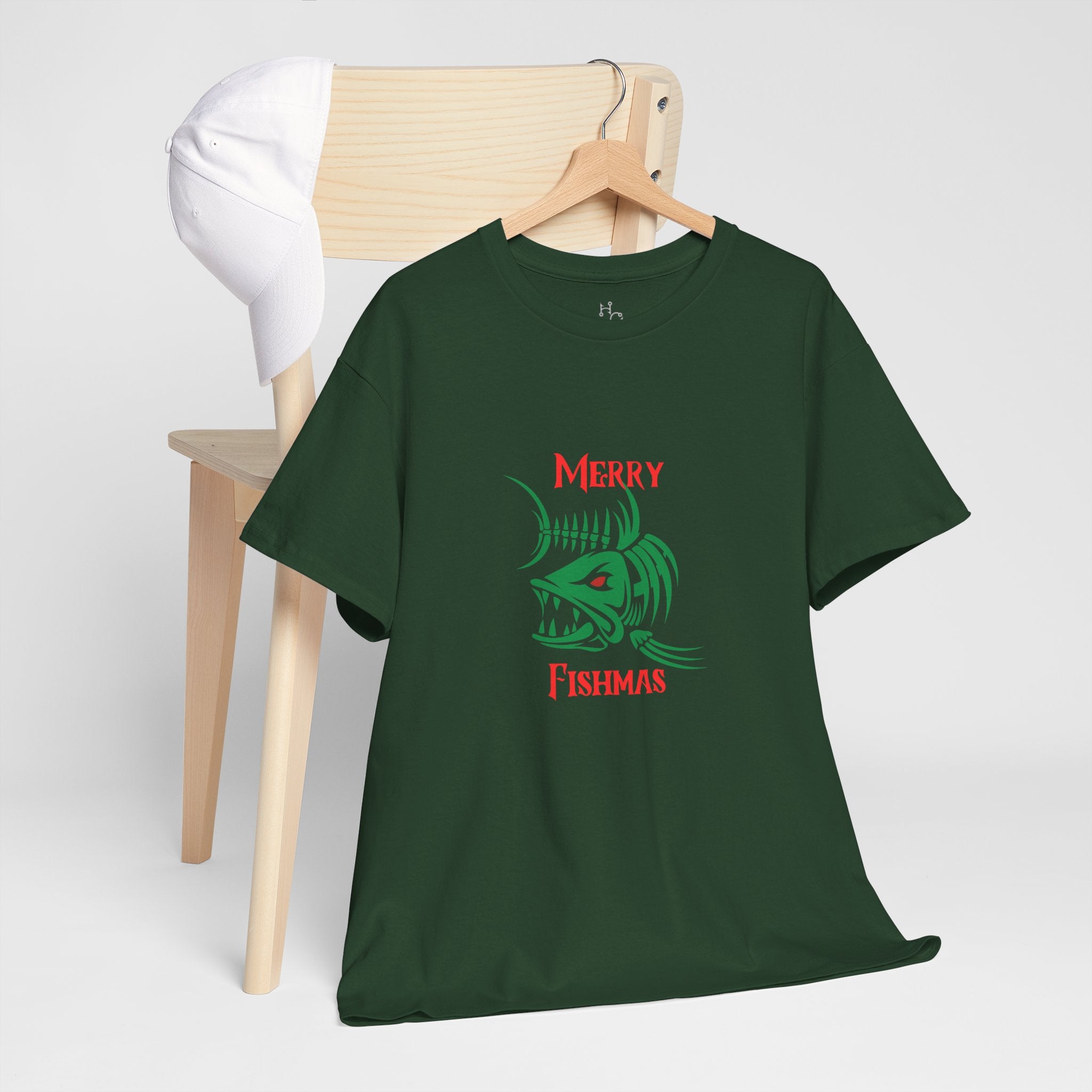 Fishmas Graphic Tee — "Merry Fishmas" Christmas Fishing T-Shirt