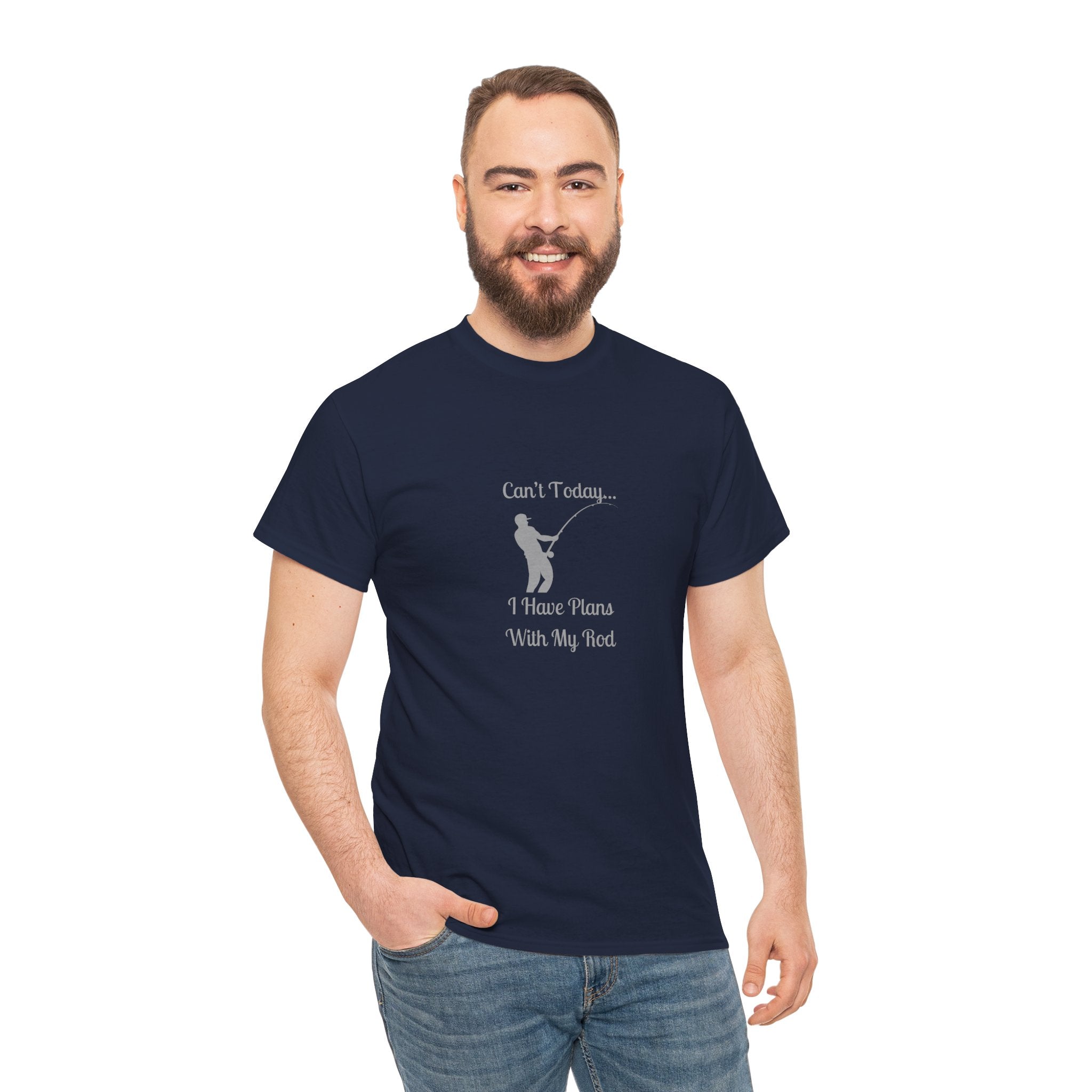 "Can't Today...I Have Plans With My Rod" Funny Fishing Softstyle Tee — Gift for Anglers