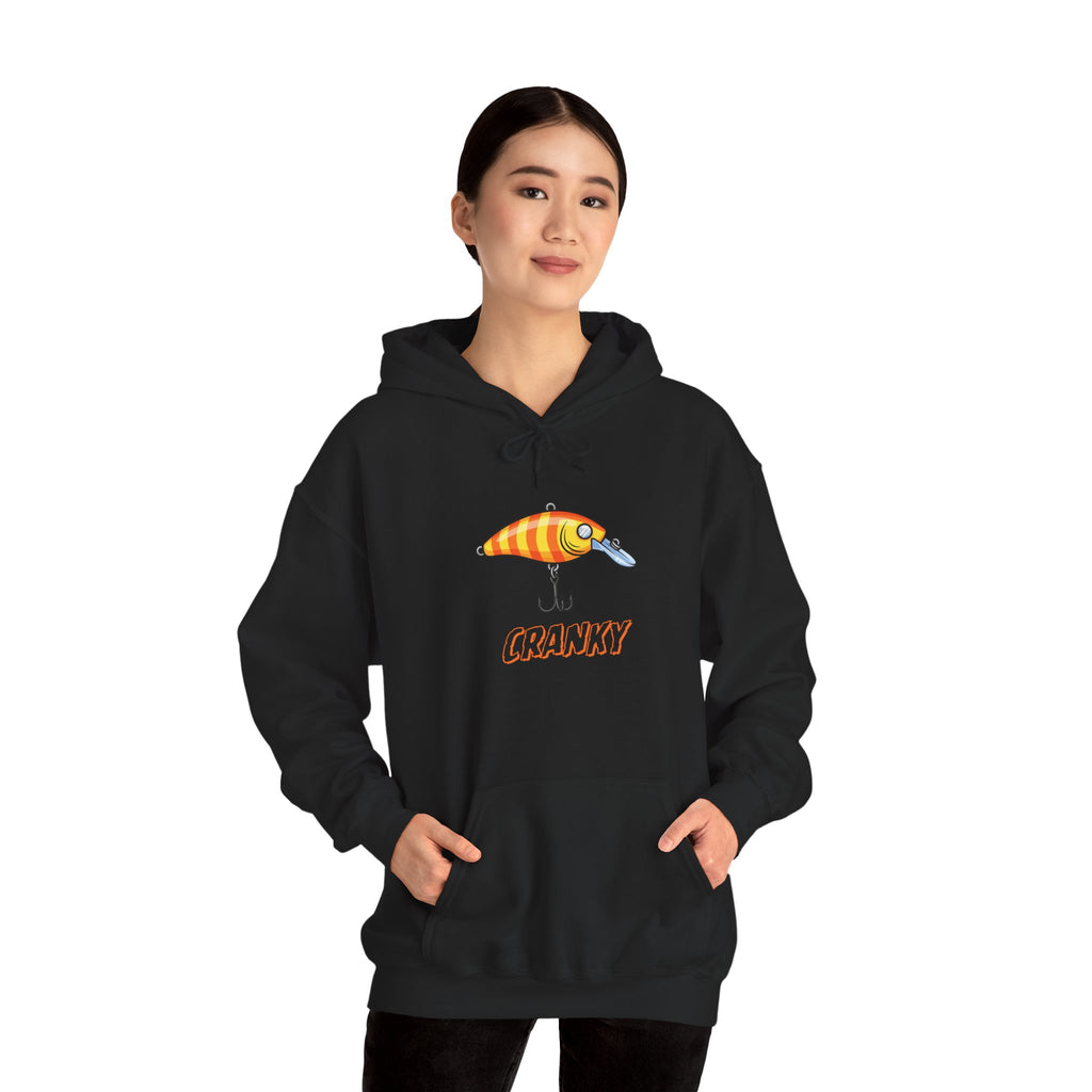 Fishing Lure Hoodie — Retro Crankbait Design "CRANKY"