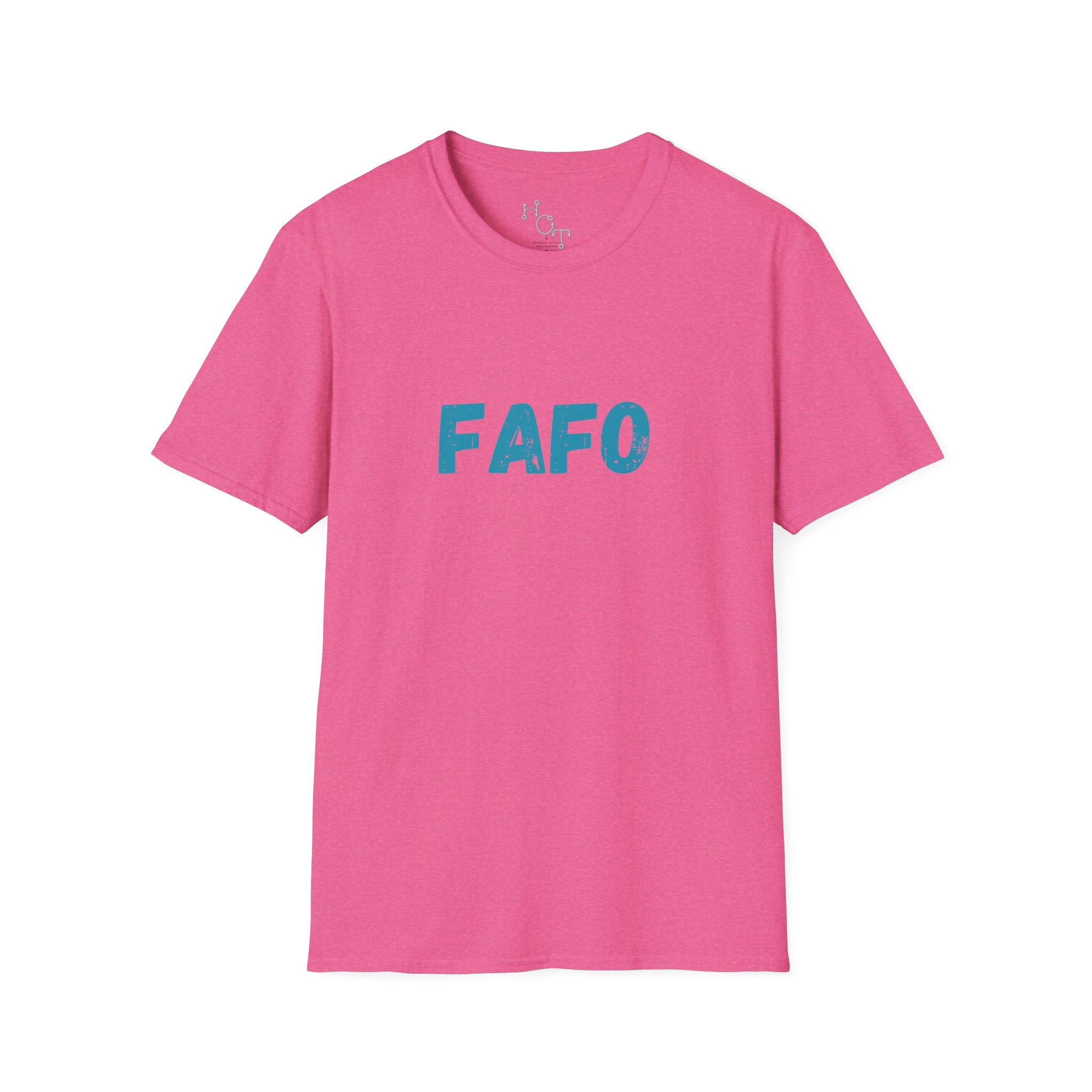 Humorous Unisex Softstyle T-Shirt - "Fish Around and Find Out - FAFO" Shark Design
