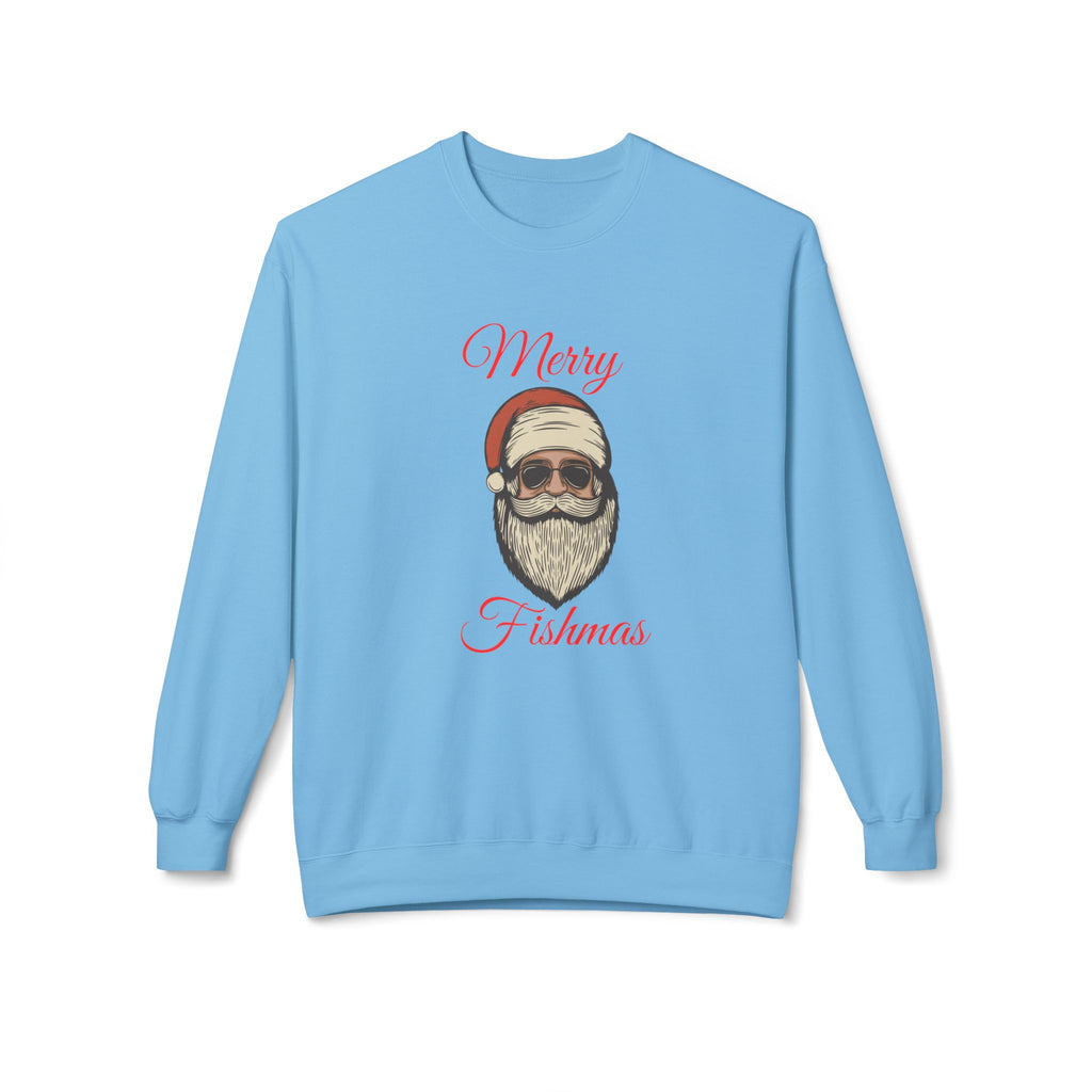 Merry Fishmas Sweatshirt — Santa Fish Holiday Crewneck