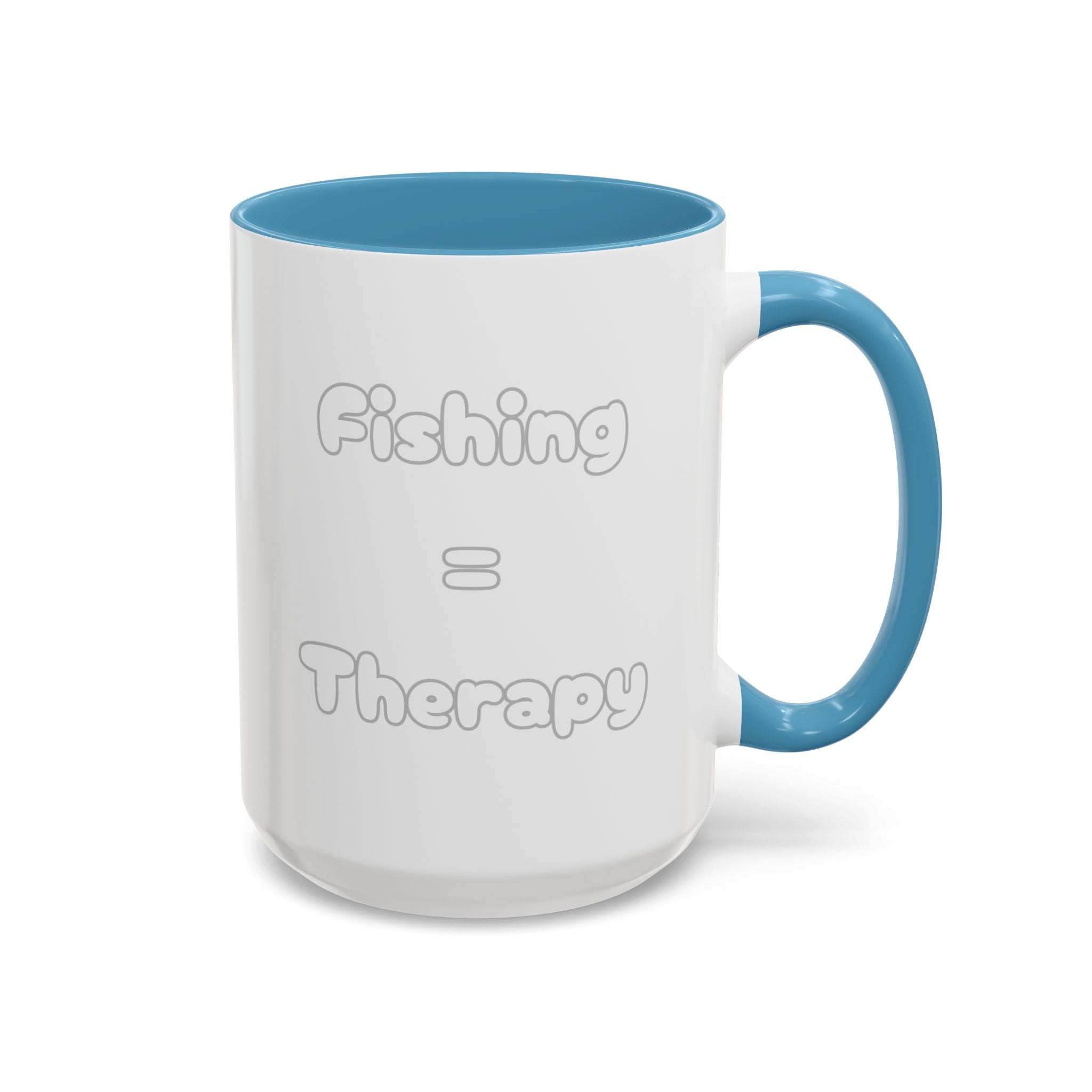 "Fishing = Therapy" Accent Coffee Mug (11, 15oz)