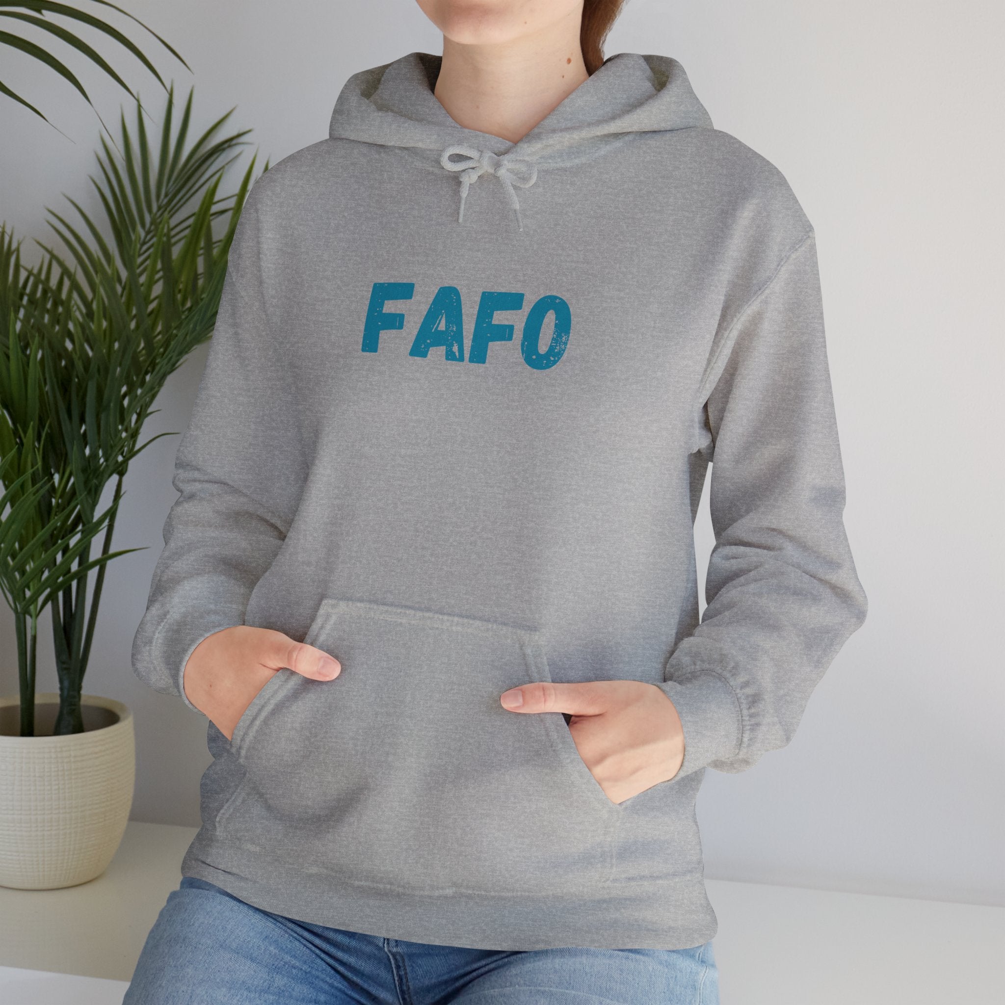 "FAFO - Fish Around and Find Out" Shark Unisex Heavy Blend™ Hooded Sweatshirt - Fun & Casual Streetwear