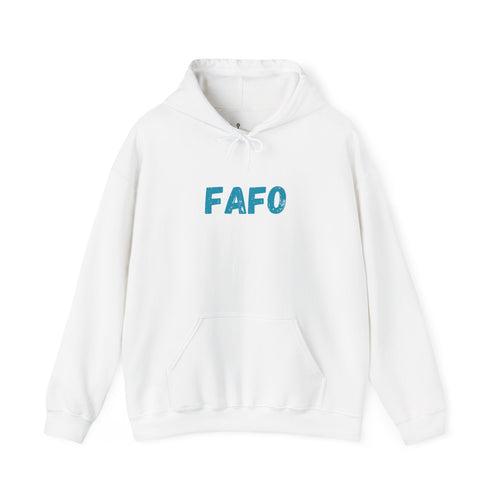 "FAFO - Fish Around and Find Out" Shark Unisex Heavy Blend™ Hooded Sweatshirt - Fun & Casual Streetwear