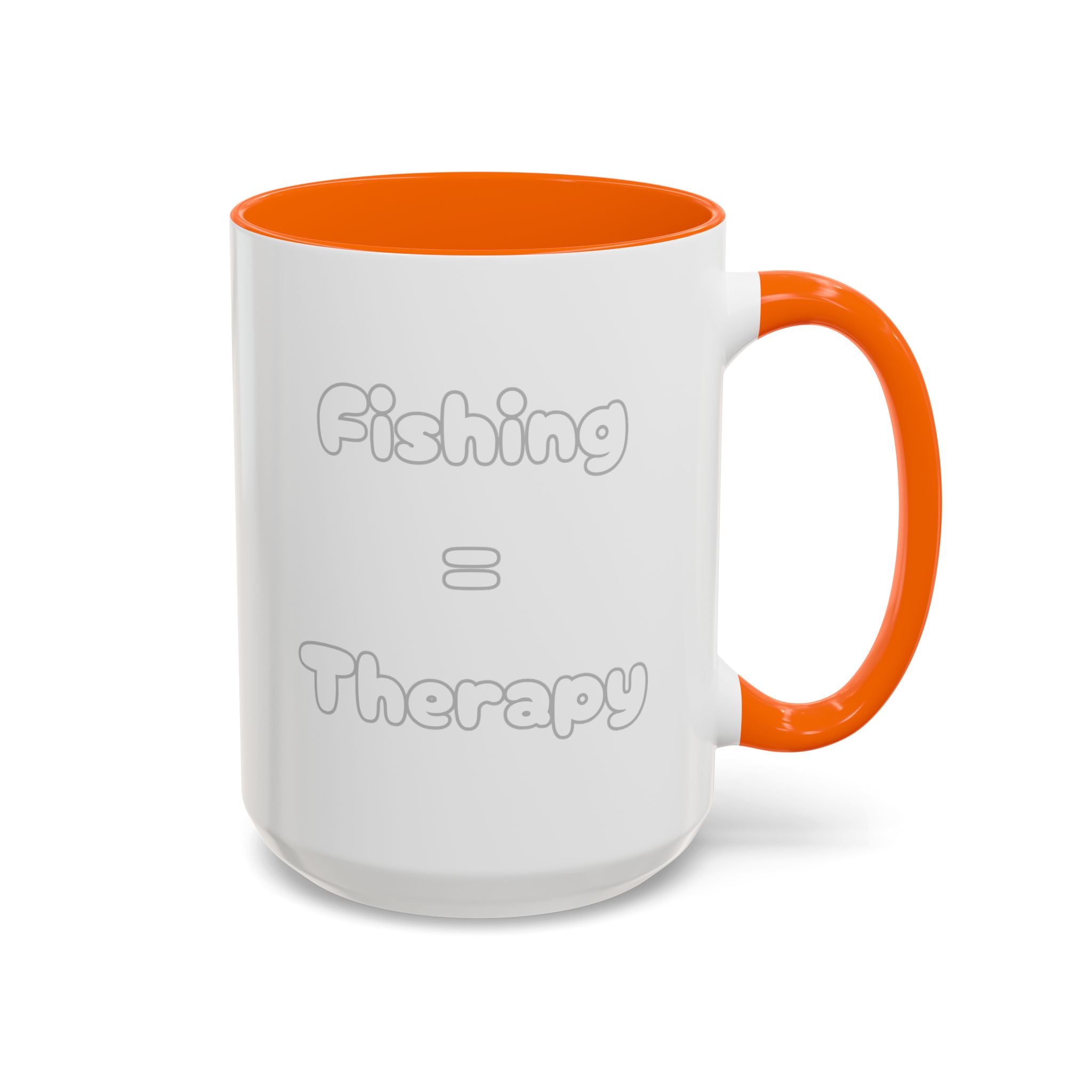 "Fishing = Therapy" Accent Coffee Mug (11, 15oz)