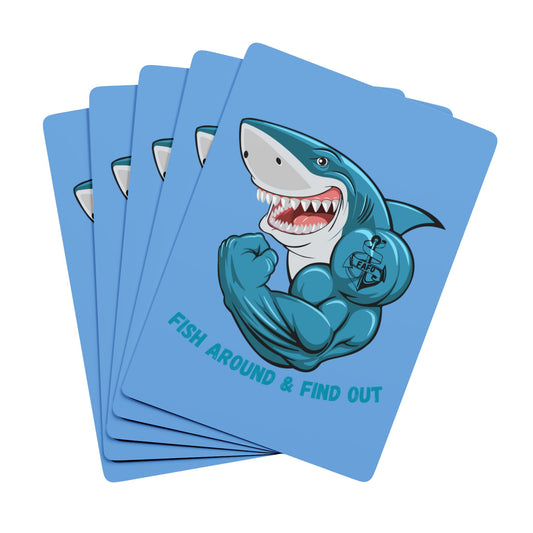 Custom Poker Playing Cards - "Fish Around & Find Out" Elegant Ace of Spades