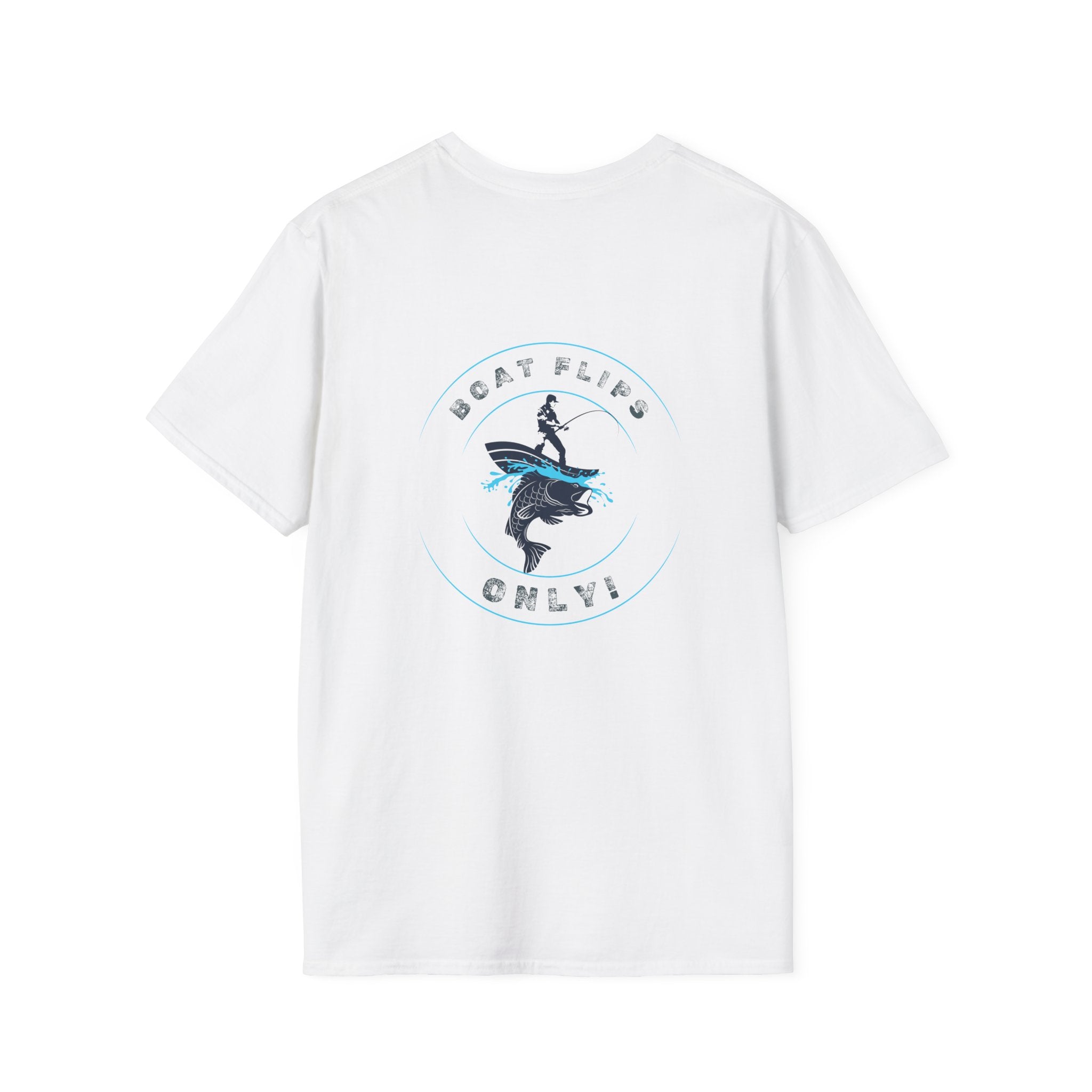 "BFO: Boat Flips Only" Unisex Softstyle T-Shirt - Perfect for Fishing Enthusiasts