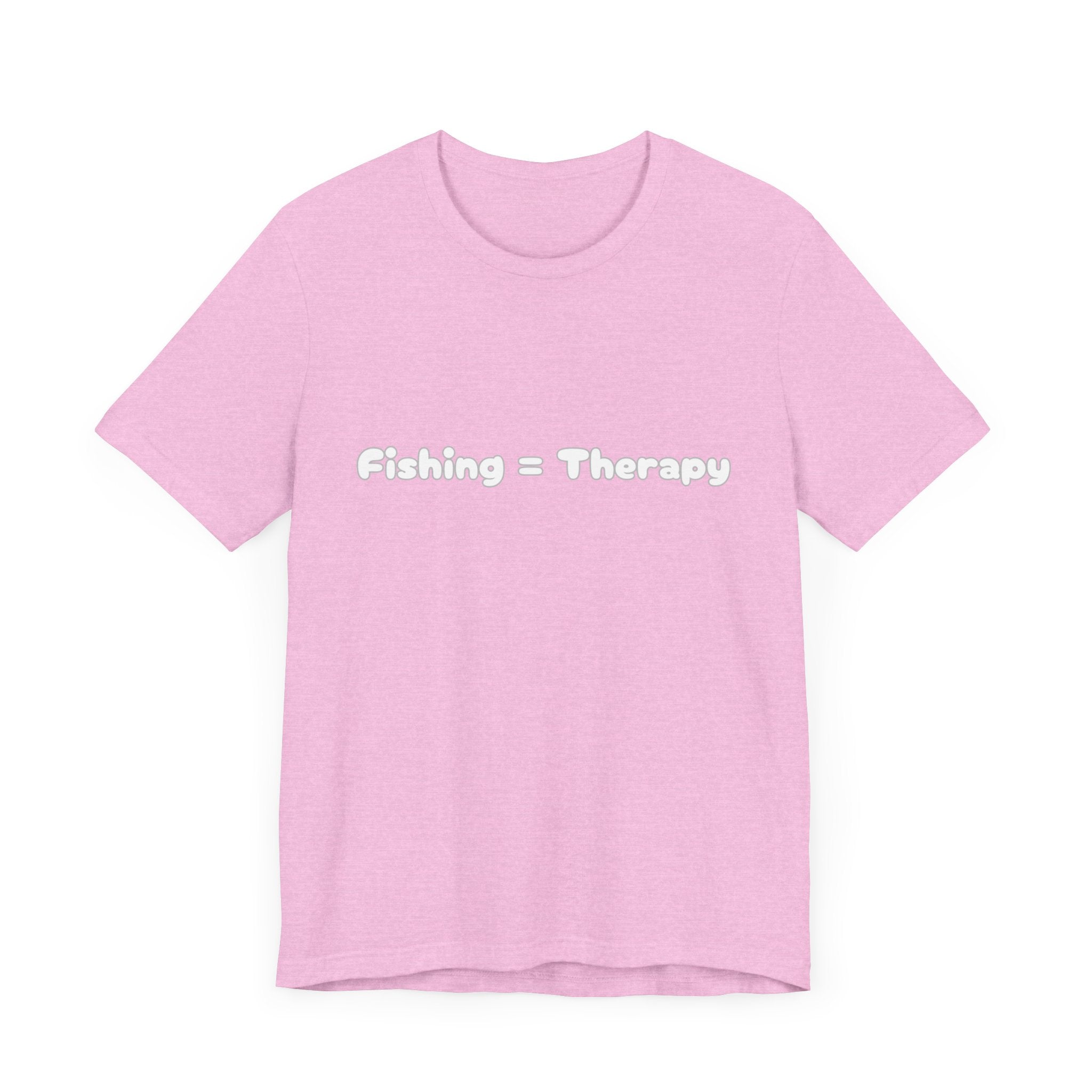 Unisex  "Fishing = Therapy" Jersey Short Sleeve Tee.