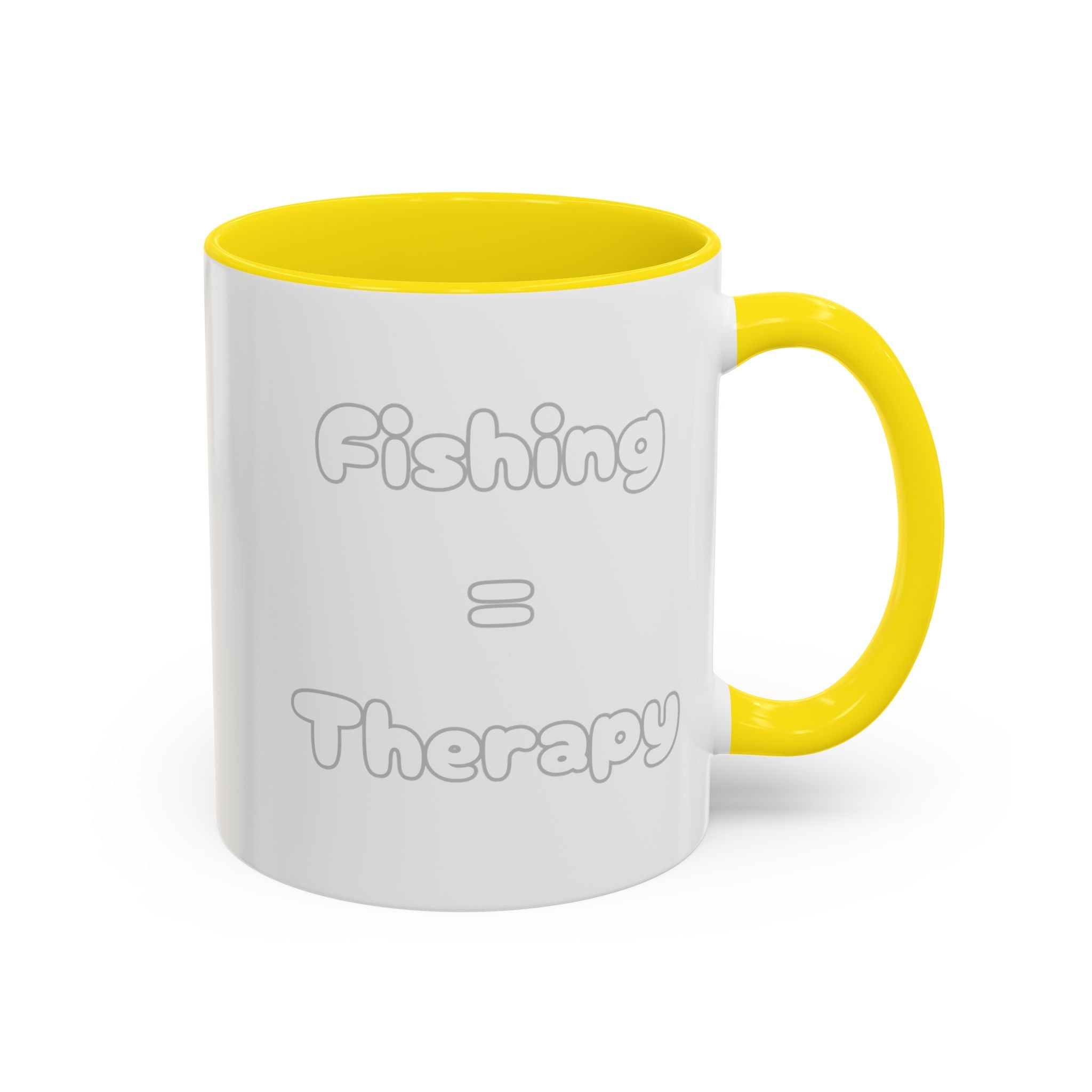 "Fishing = Therapy" Accent Coffee Mug (11, 15oz)