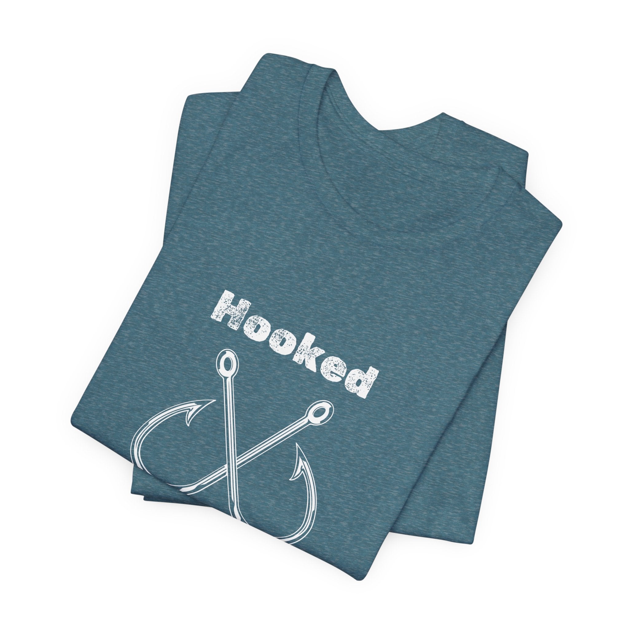 "Hooked for Life" Fishing Tee - Unisex Short Sleeve Shirt Express Delivery available.