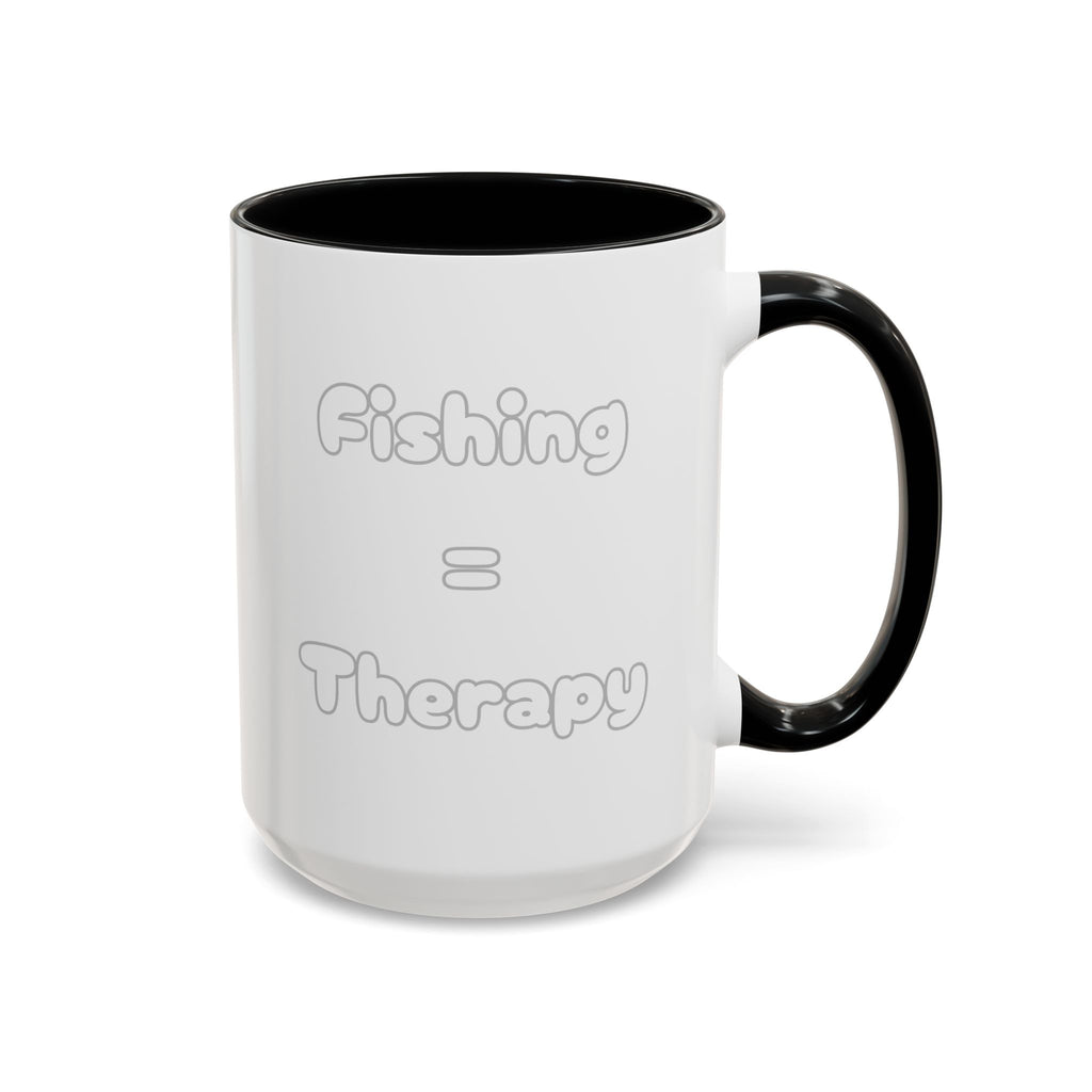 "Fishing = Therapy" Accent Coffee Mug (11, 15oz)
