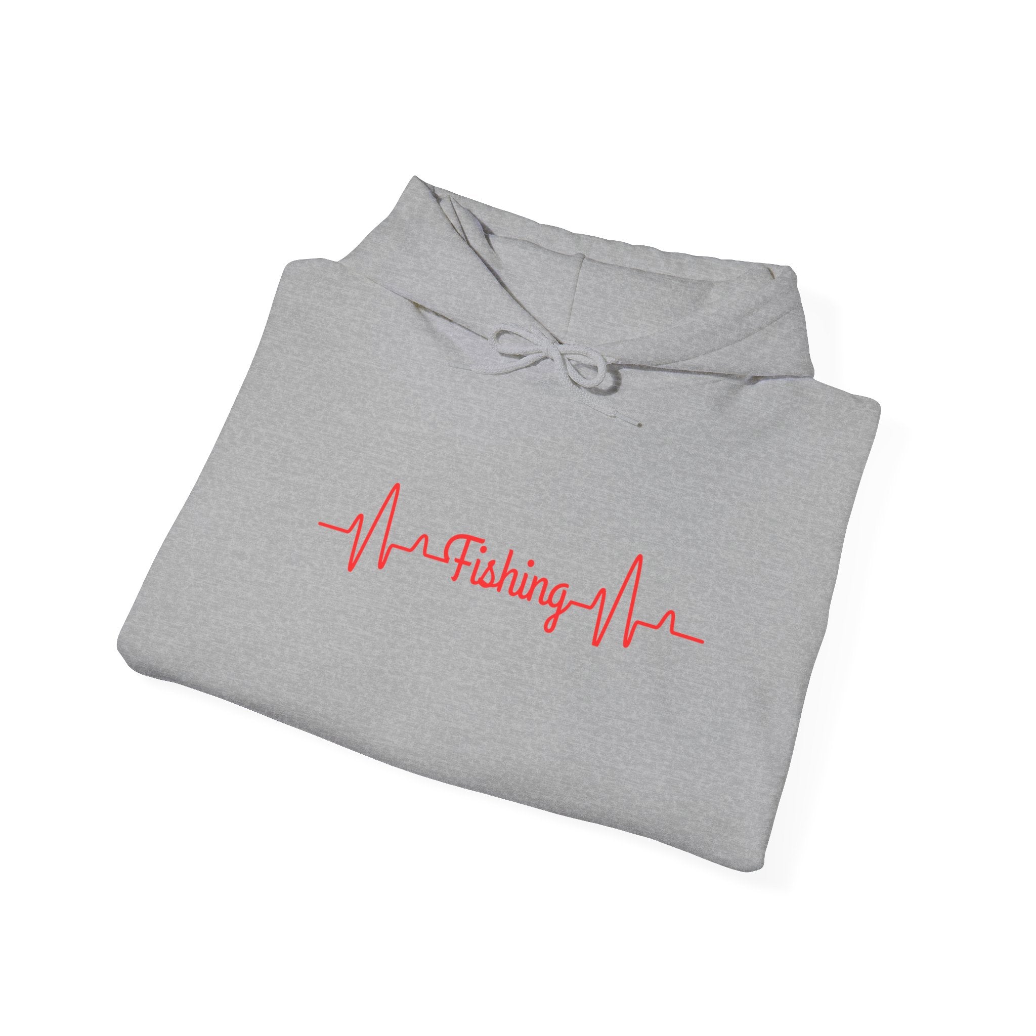 "Fishing Heartbeat" Unisex Hooded Sweatshirt