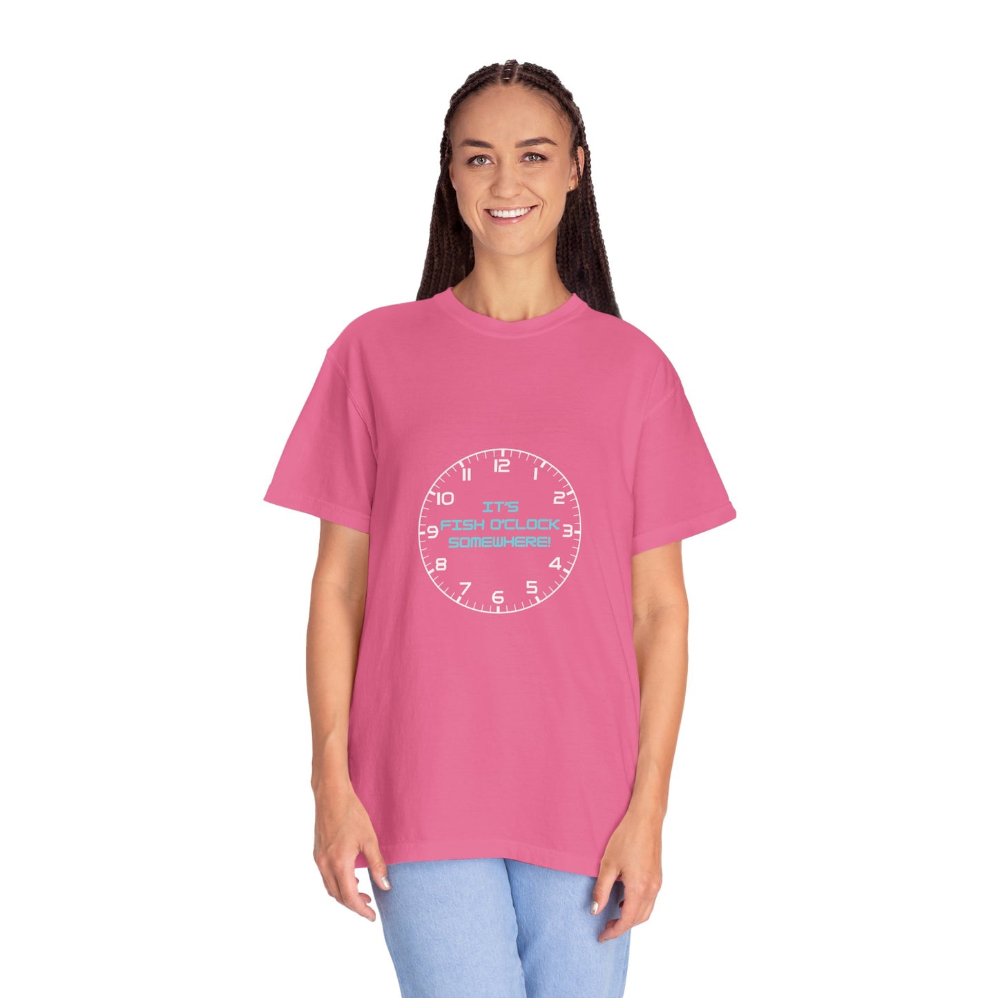 Unisex "It's Fish O'Clock Somewhere!" T-Shirt - Fun Garment-Dyed Tee for Fishing Lovers