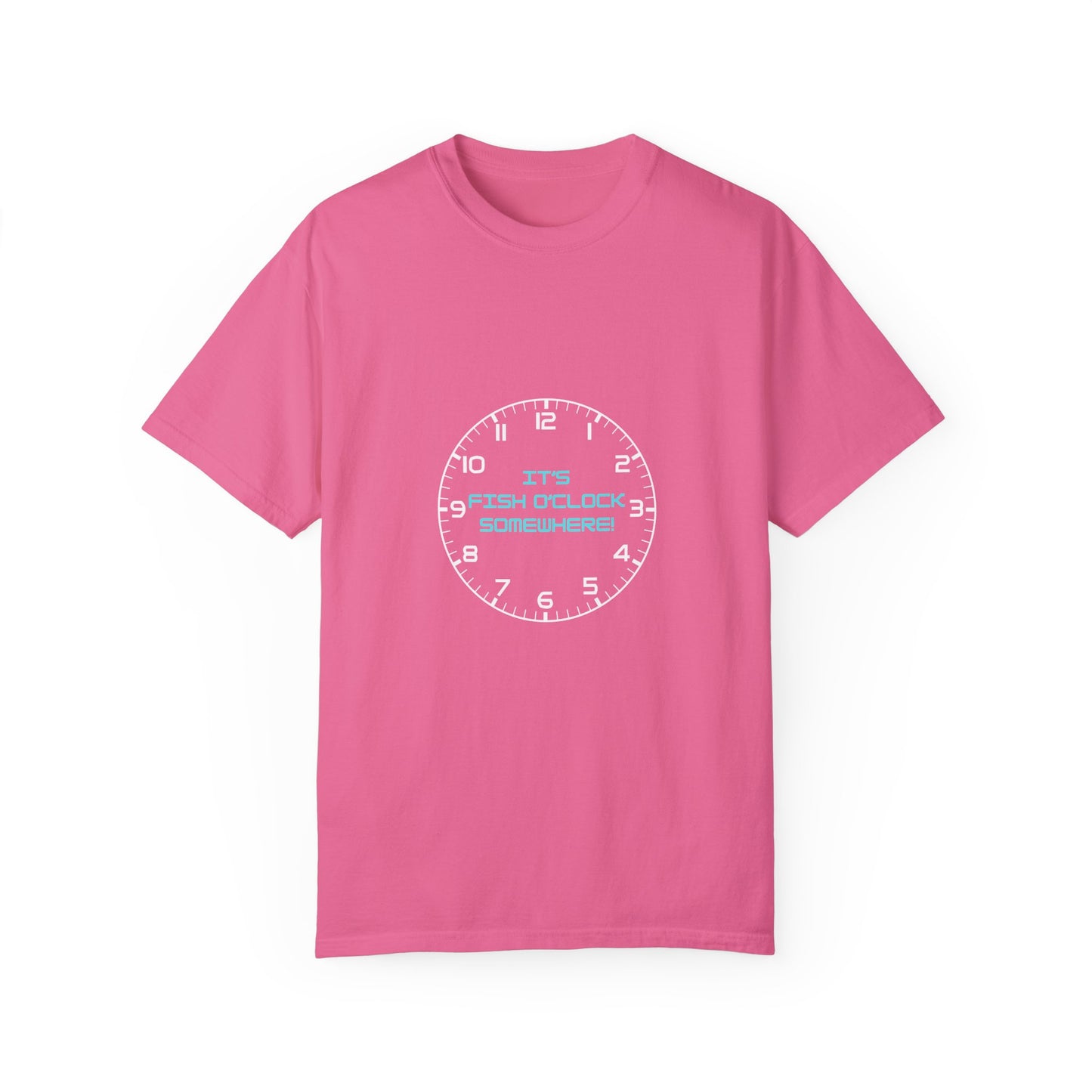 Unisex "It's Fish O'Clock Somewhere!" T-Shirt - Fun Garment-Dyed Tee for Fishing Lovers