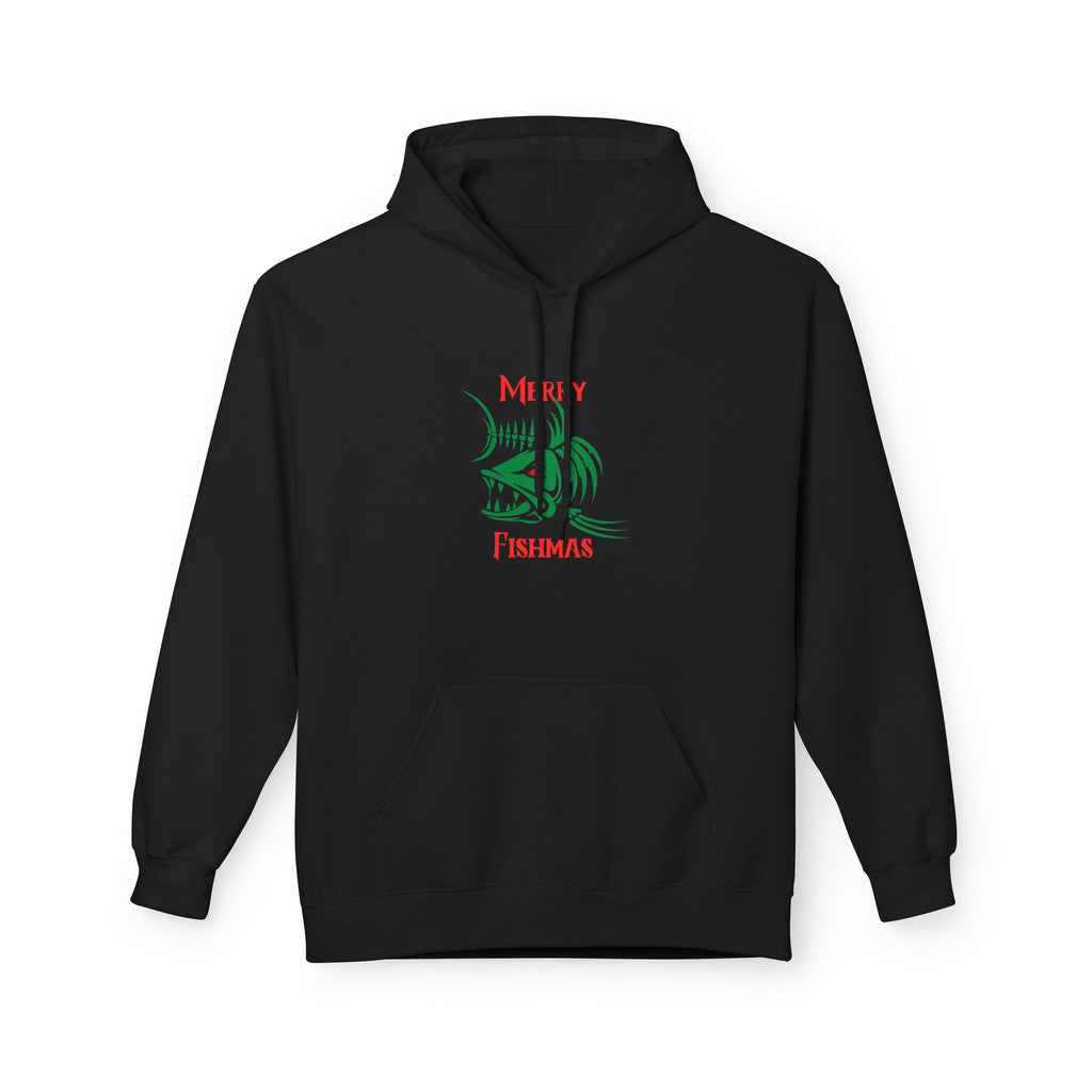 "Merry Fishmas" Hoodie — Holiday Fishing Graphic Pullover