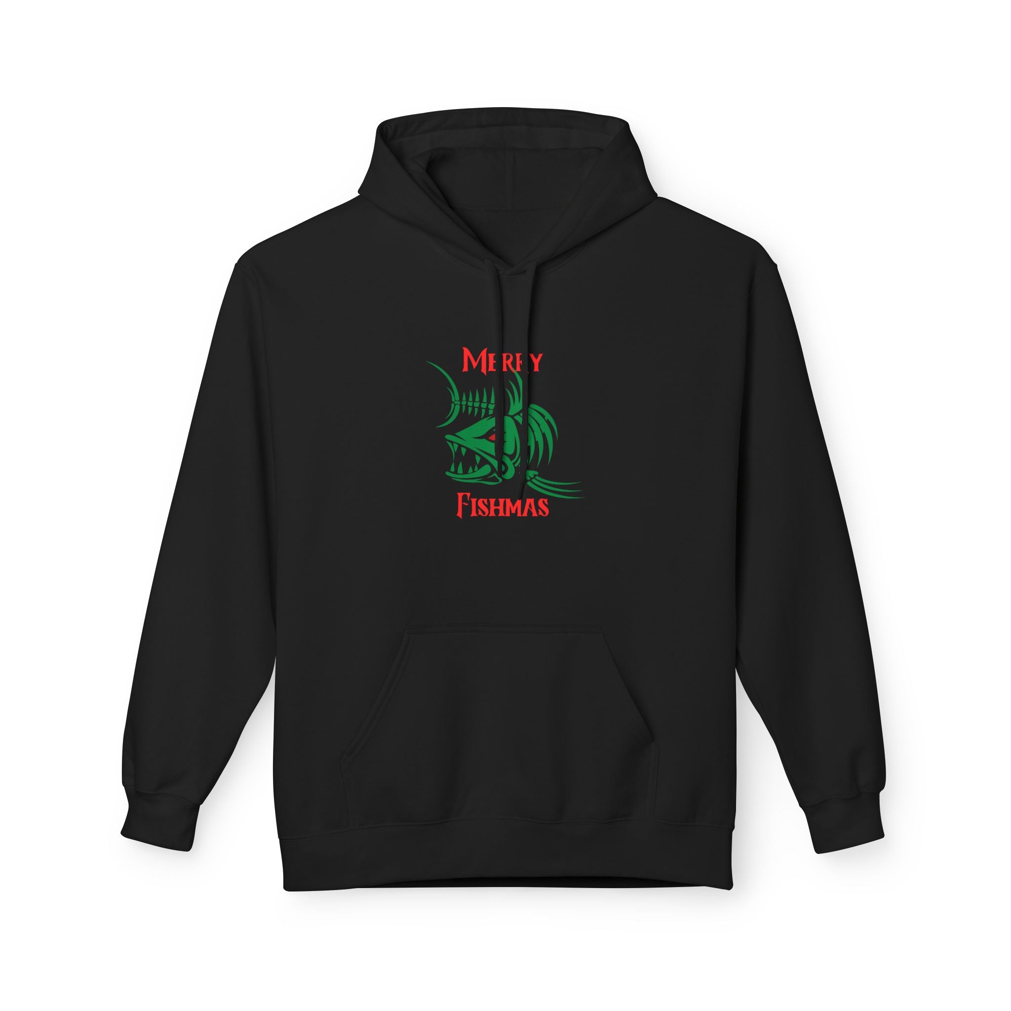 "Merry Fishmas" Hoodie — Holiday Fishing Graphic Pullover